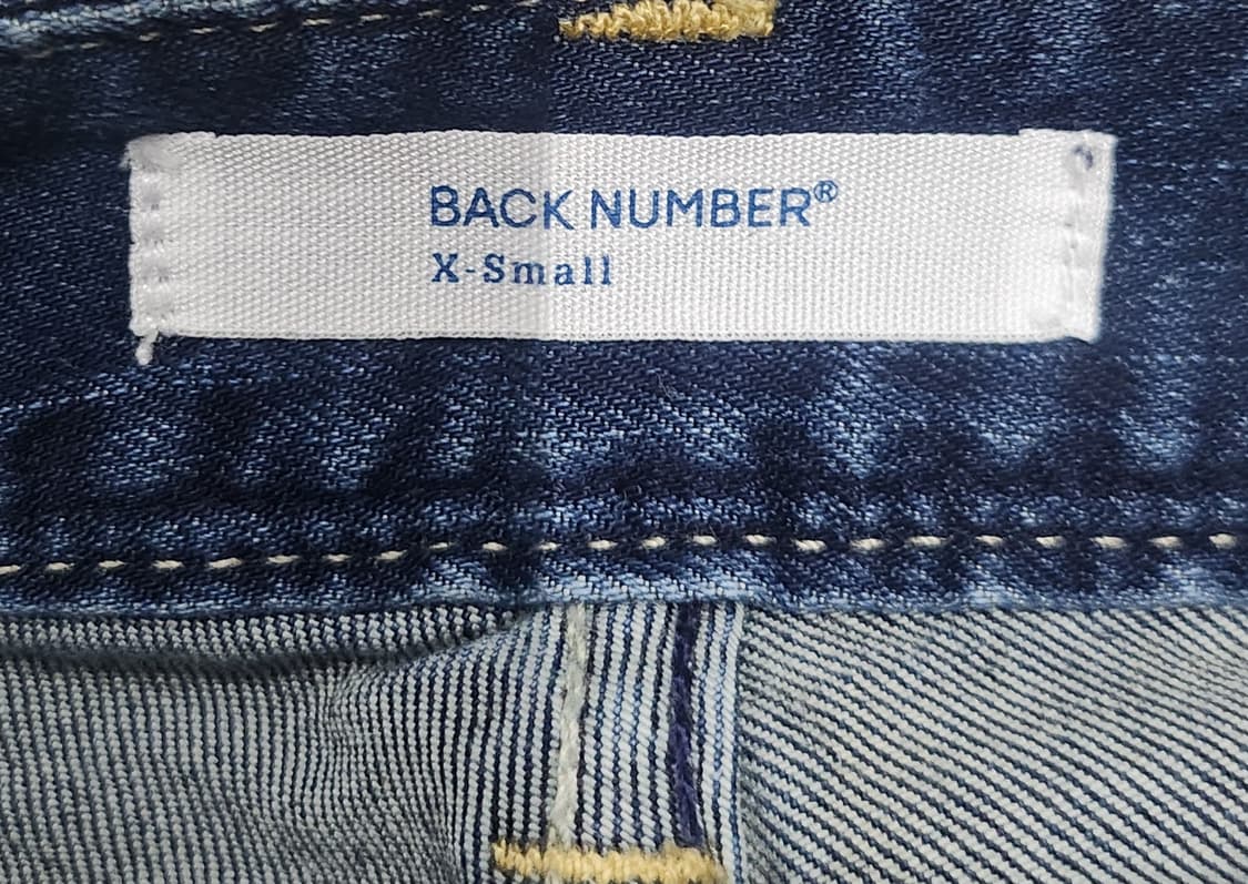 백넘버 데님 미니스커트 XS (25-27) 상품이미지3