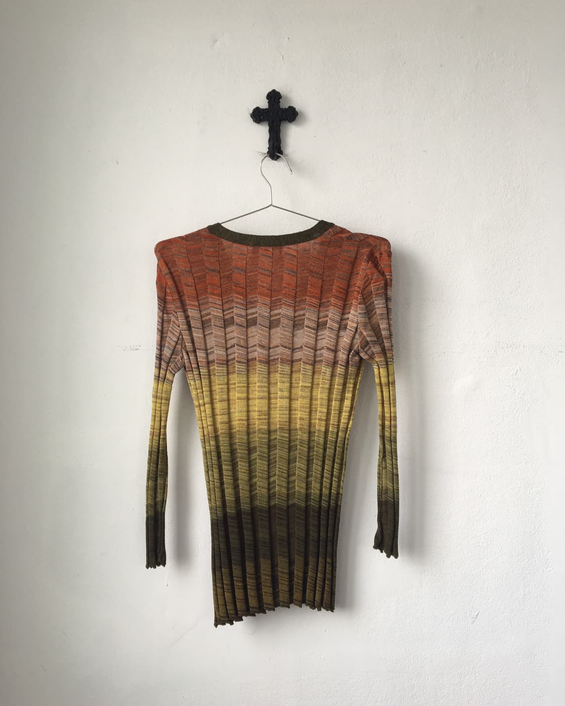 Color mixed ribbed knit cardigan 상품이미지3