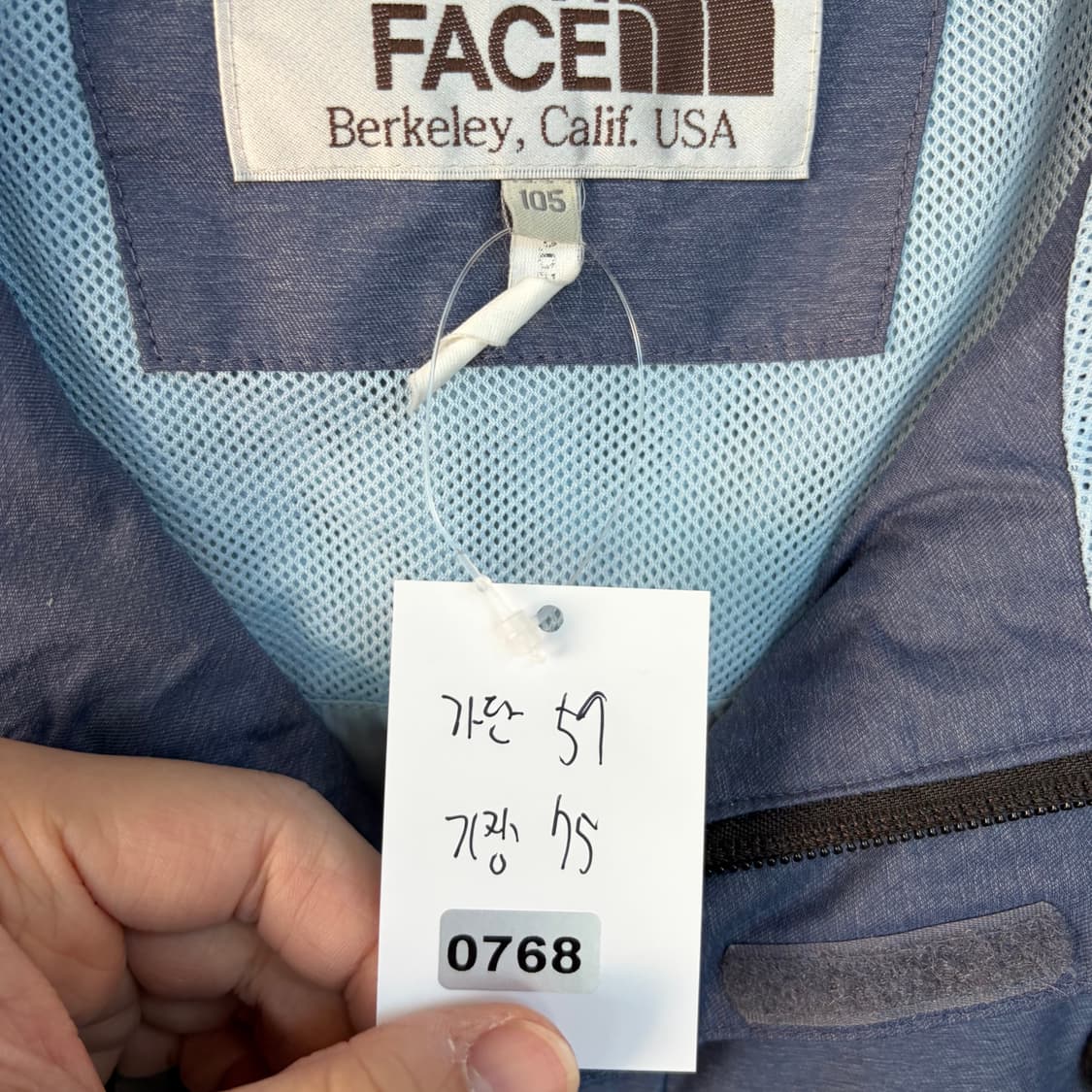 노스페이스 체크 배색 후드 바람막이 상품이미지8