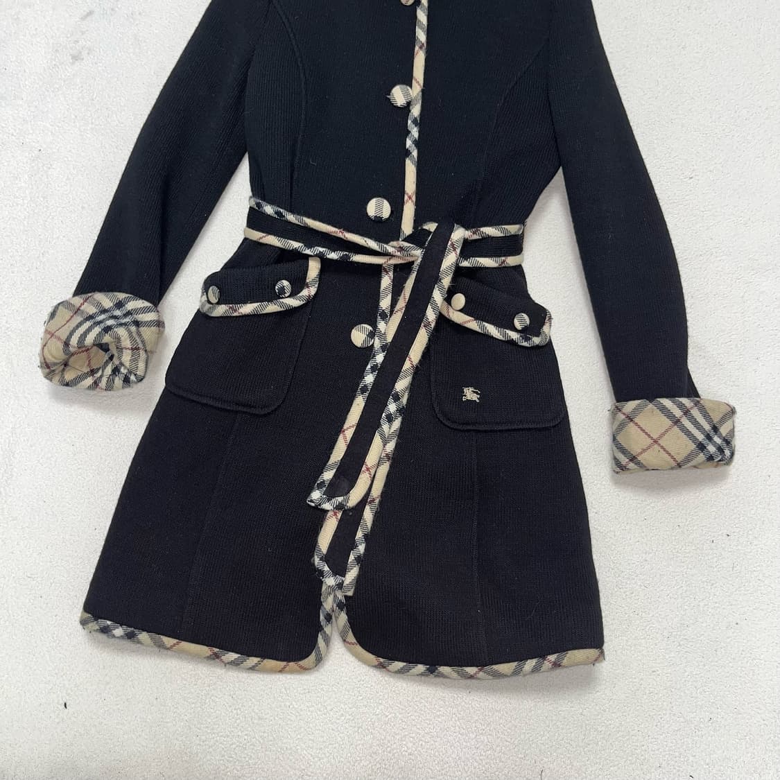 Burberry Nova Check Knit Hooded Coat 상품이미지6