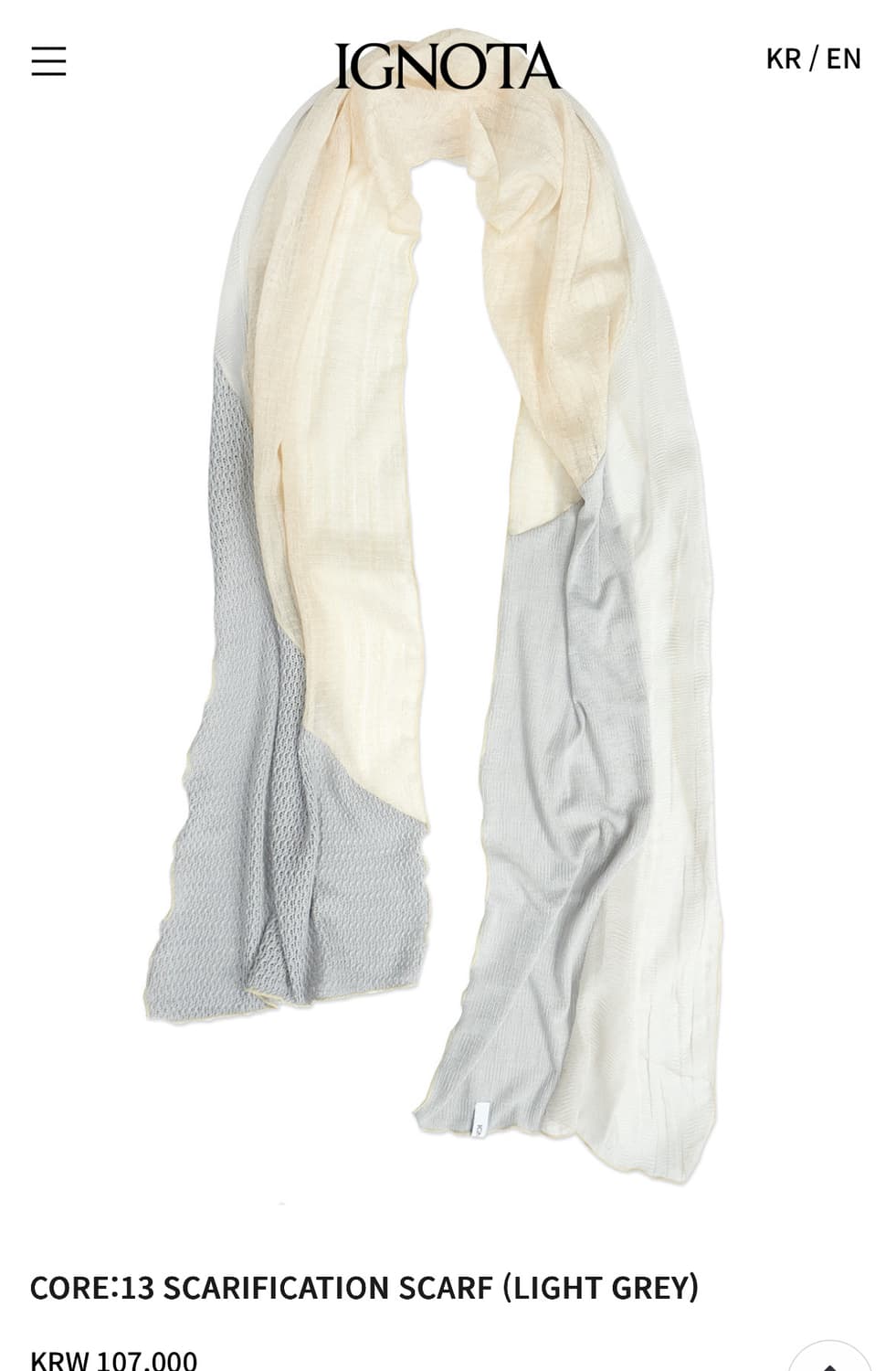 IGNOTA CORE:13 Scarification Scarf Light 상품이미지1