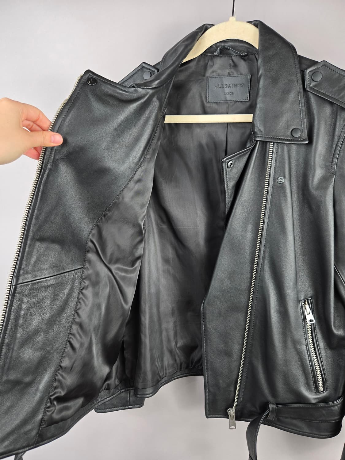 올세인츠 L 다위 바이커 오버핏 라이더 가죽 자켓 ALLSAIN 상품이미지6