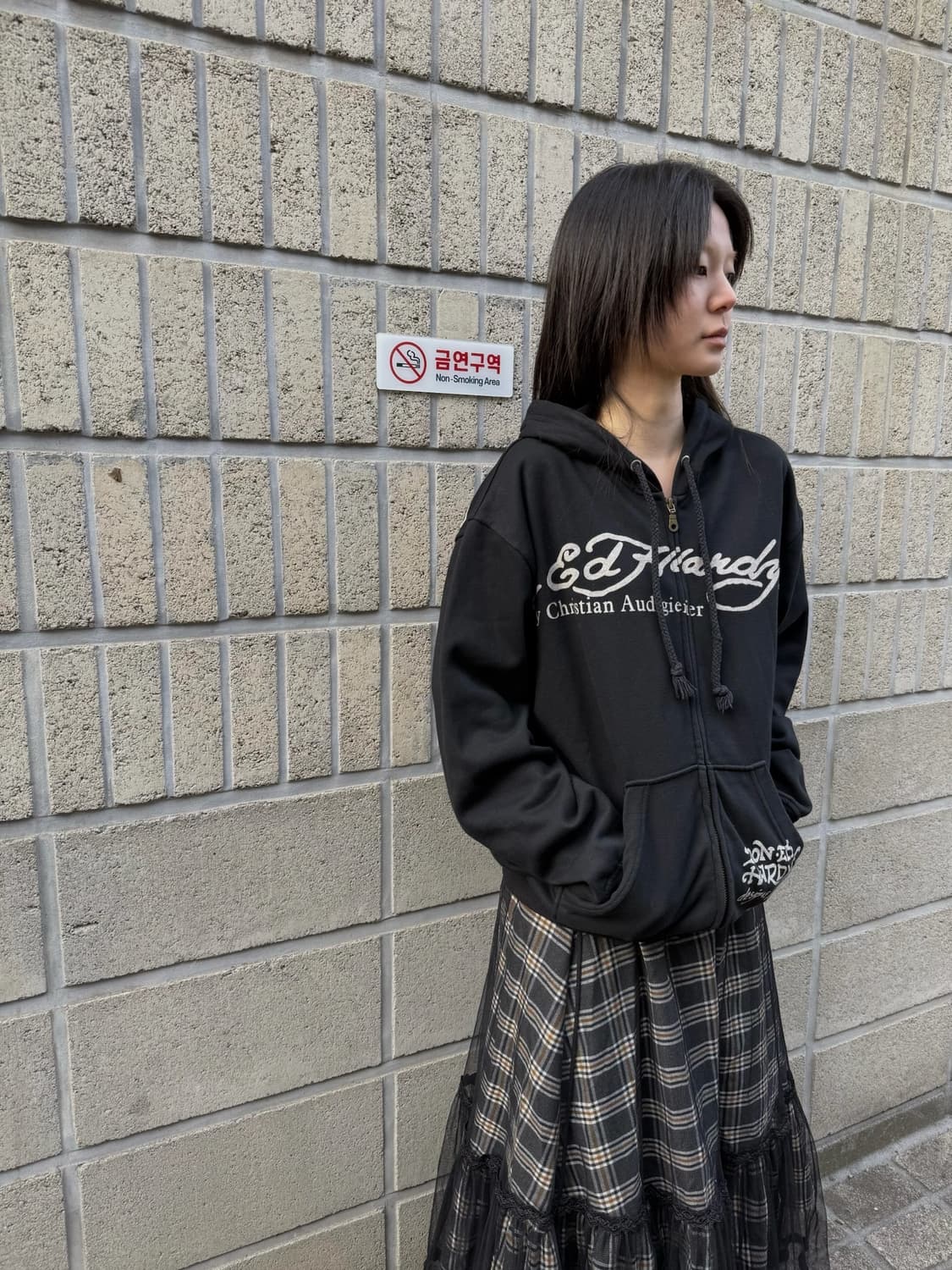 에드하디 올드스쿨 아트워크 후드집업 상품이미지7