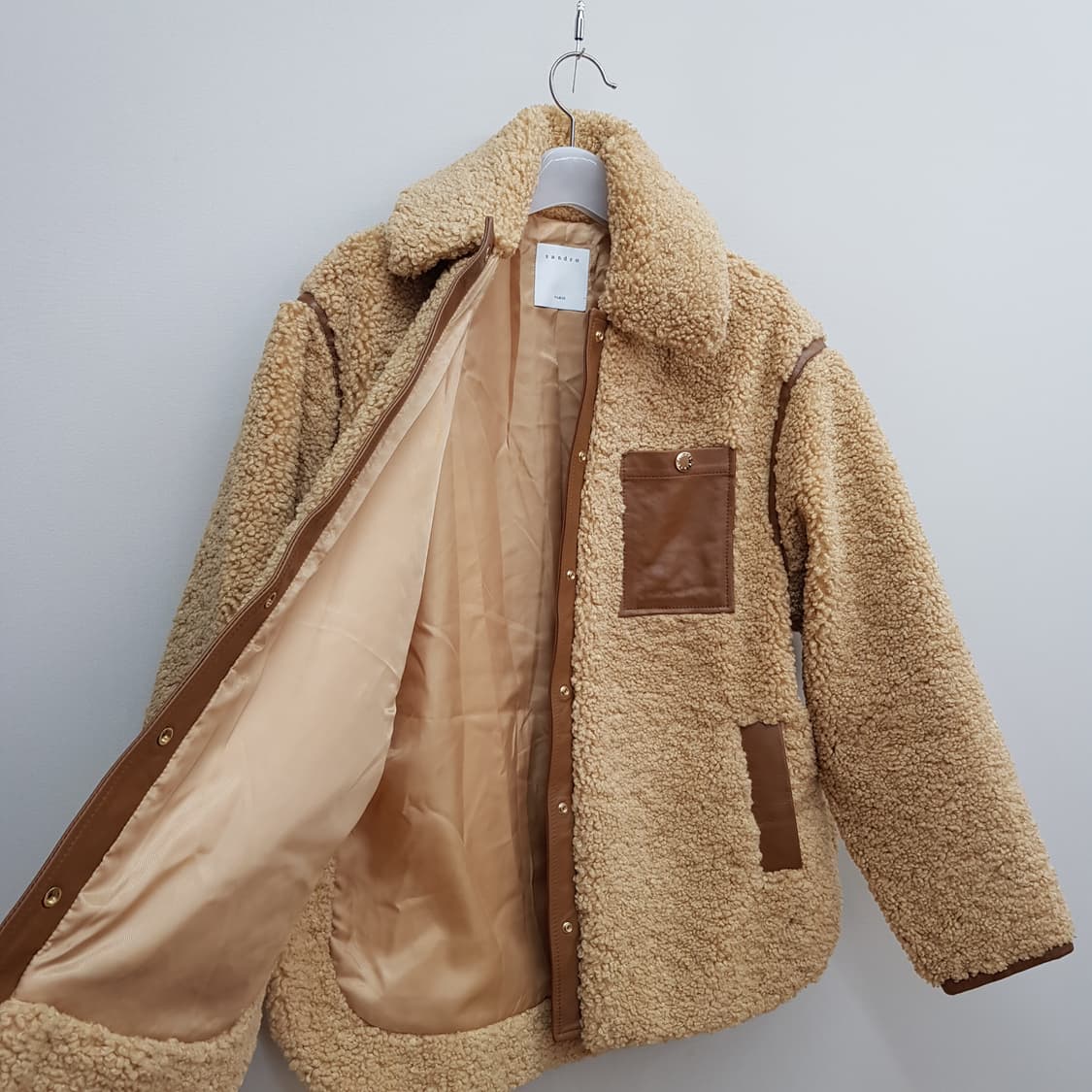 산드로 SANDRO 시어링 무스탕 자켓 0사이즈 상품이미지6