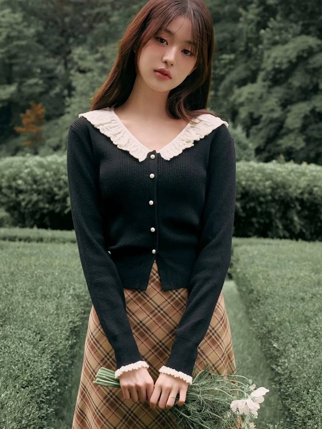 로라로라 장원영 프릴 가디건 상품이미지1