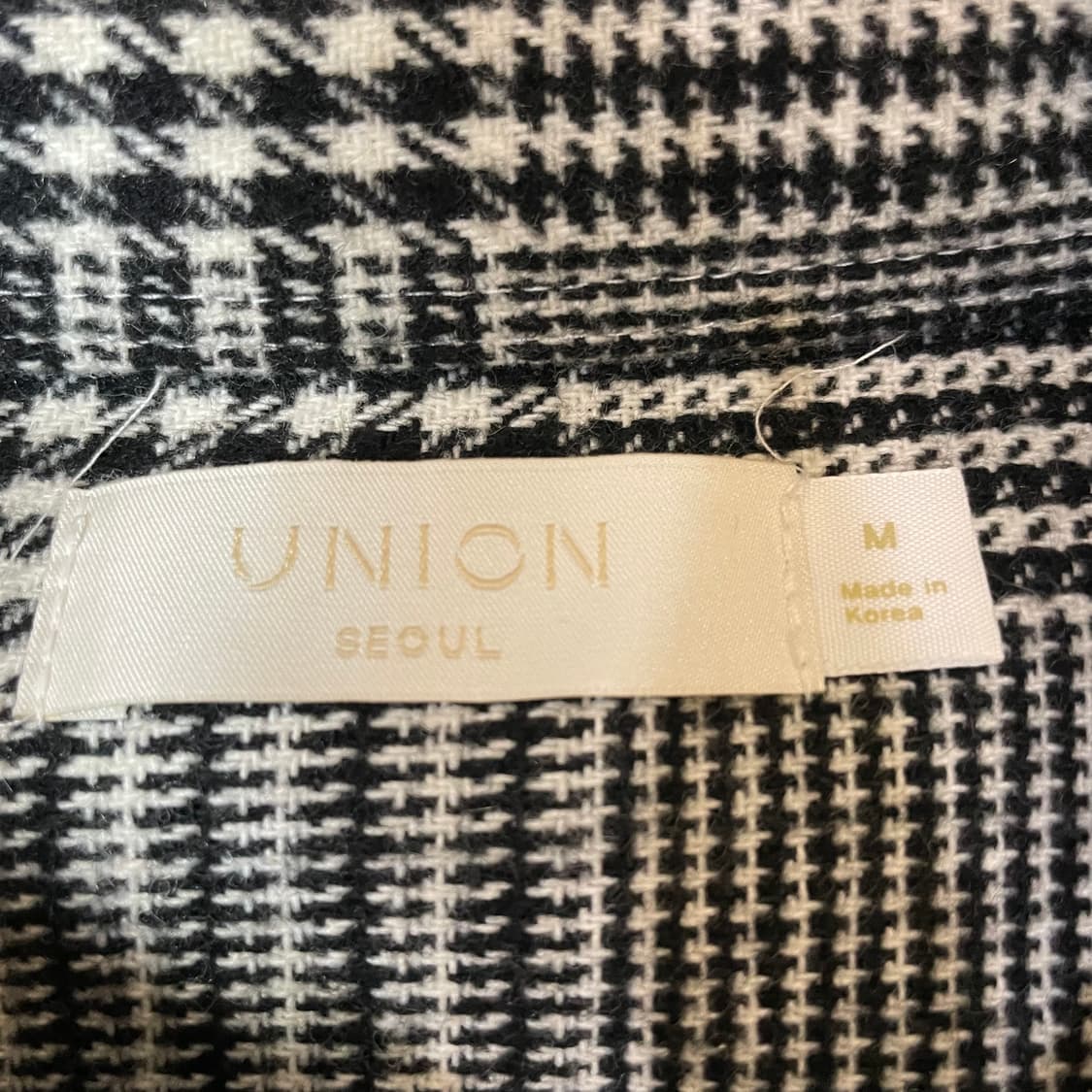 빈티지 블랙 체크 플란넬 셔츠 M 상품이미지4