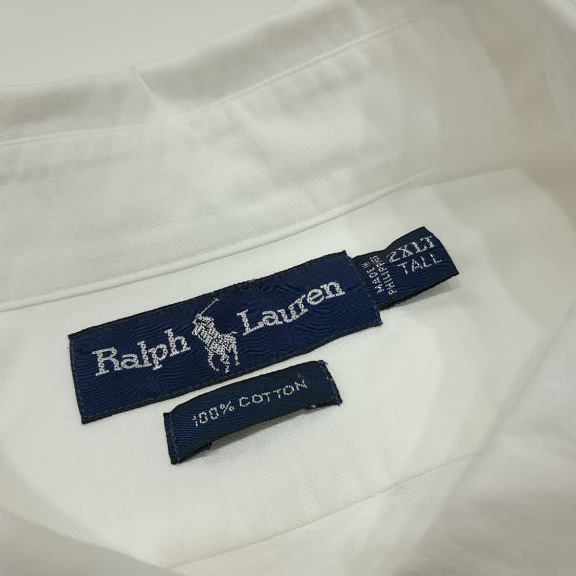 CL479 2XLT 폴로 90s 코튼 멀티포니 화이트 셔츠 남방 상품이미지3