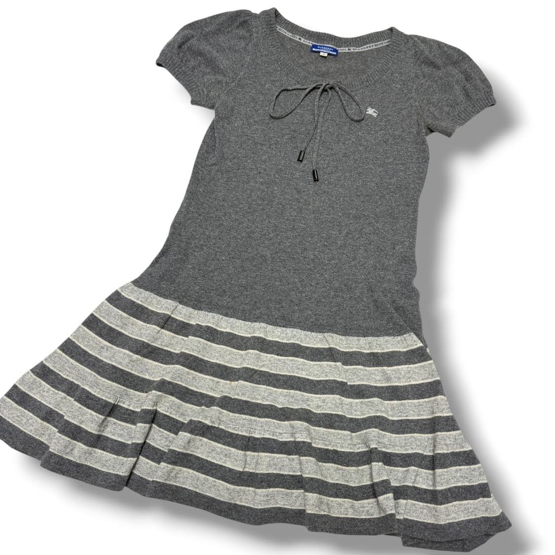 버버리 반팔 레이어드 니트 원피스 그레이 상품이미지3