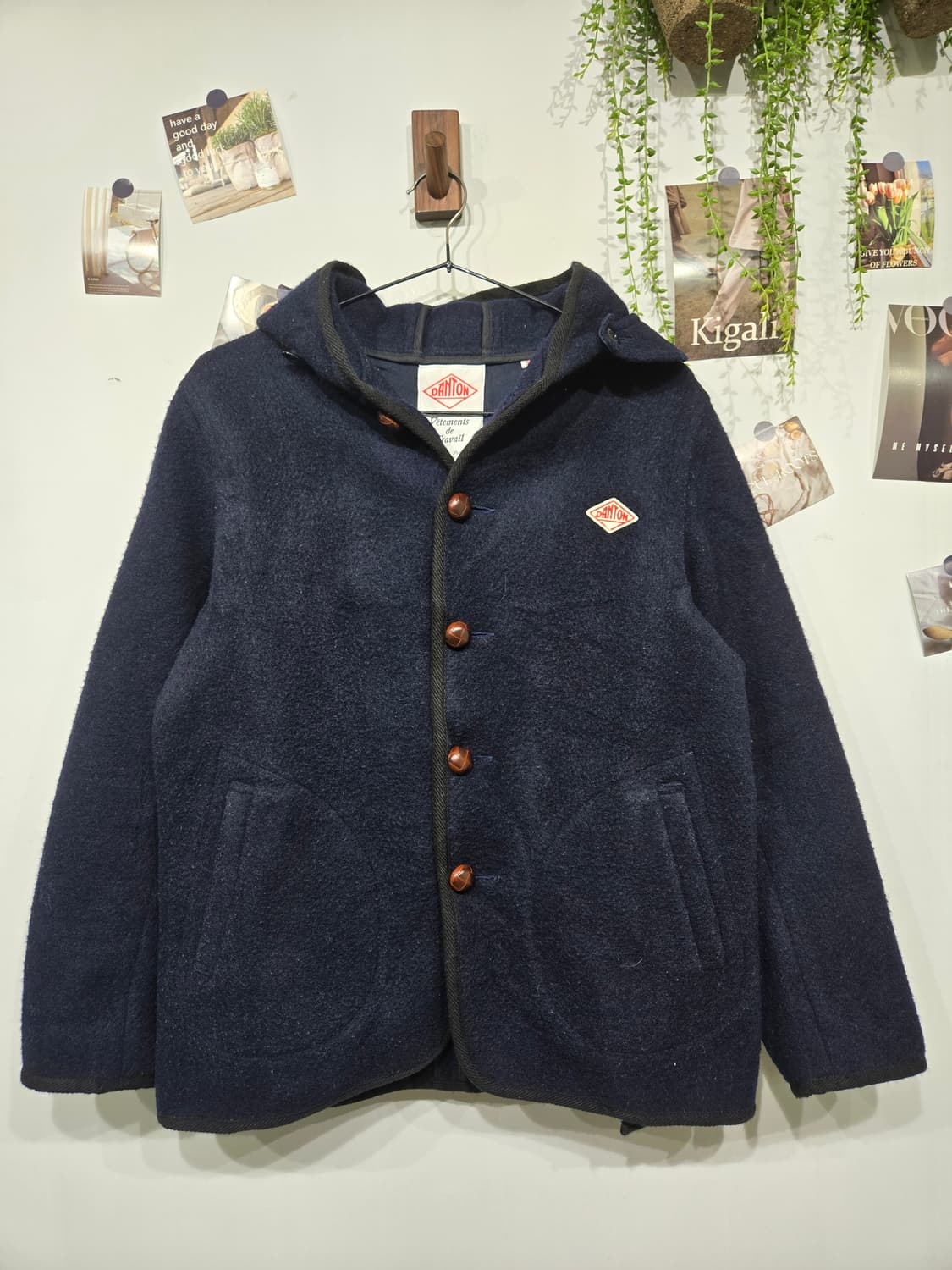DANTON 단톤 네이비 후드 코트 상품이미지1