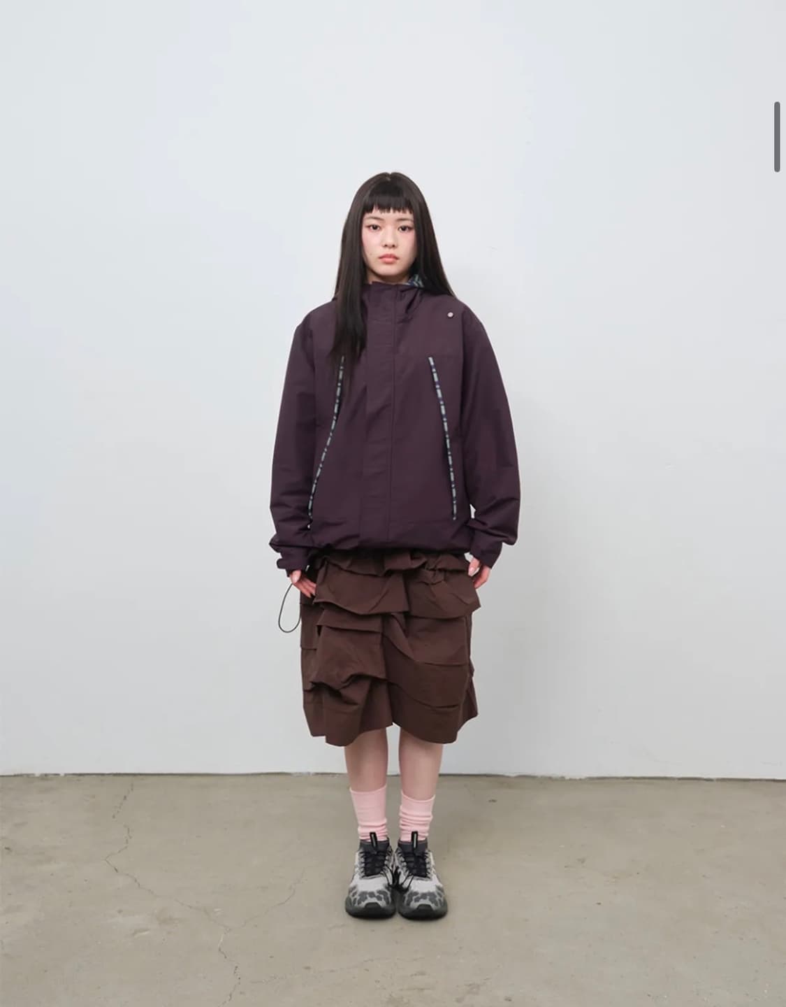 더뮤지엄비지터 니트포인트 윈드브레이커 바람막이 L 상품이미지2