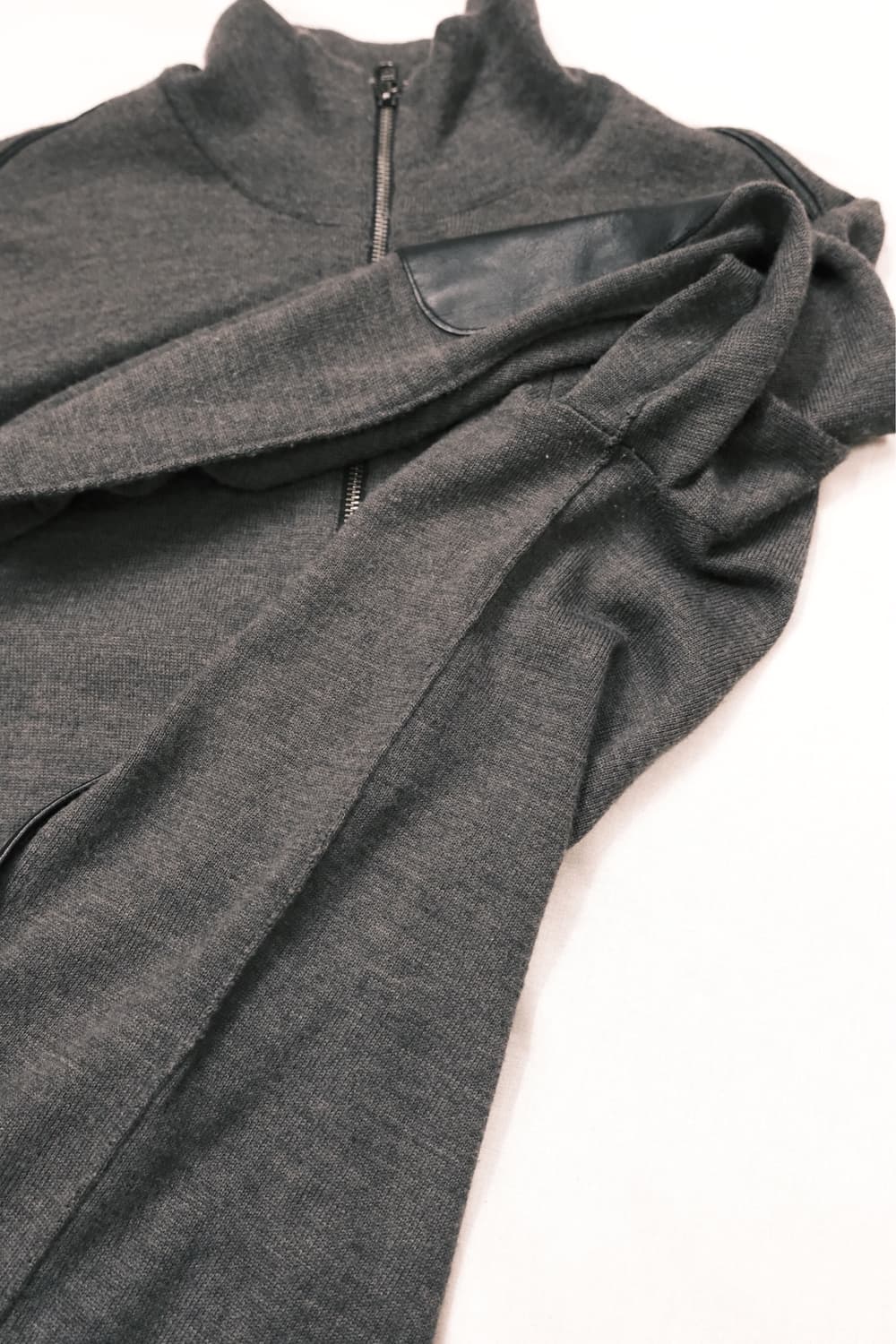 John varvatos 레더 패치 니트 집 L 상품이미지6