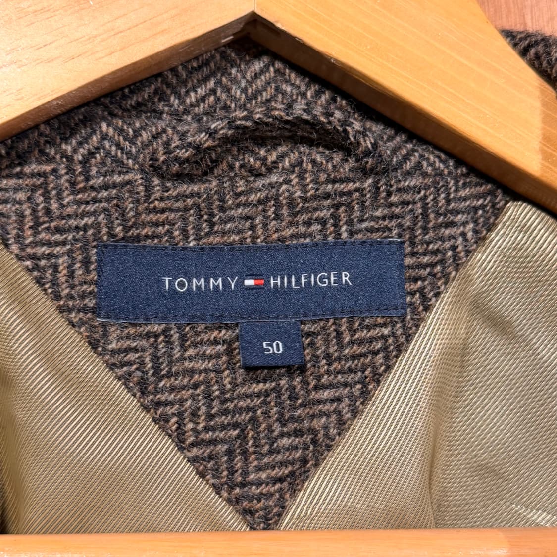 타미힐피거 울 헤링본 트위드 자켓 L 블레이저 상품이미지2