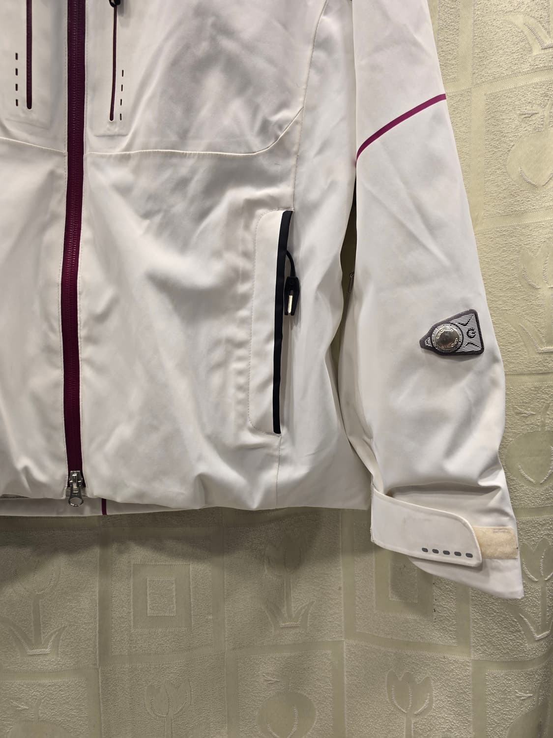 골드윈 화이트 윈드브레이커 스키 자켓 66~77 상품이미지4