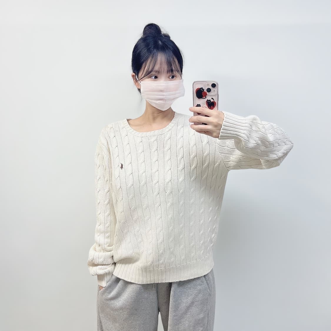 폴로 랄프로렌 케이블 니트 아이보리 상품이미지1