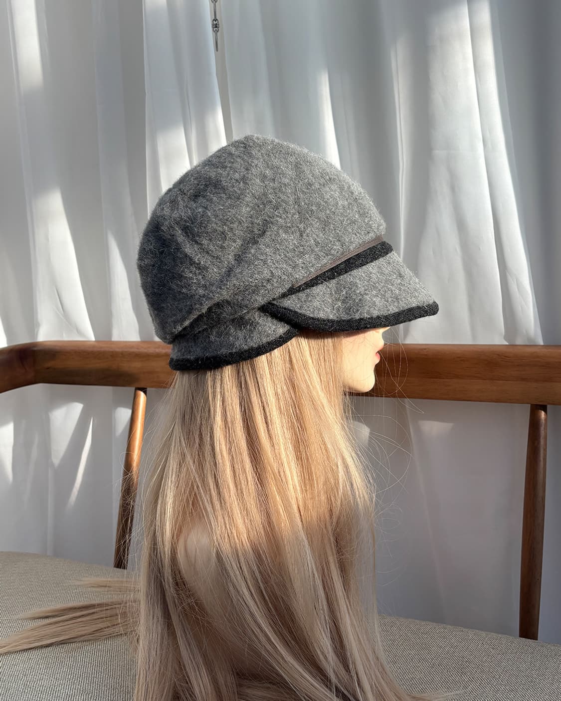 soft felt strap tuck wool hat 상품이미지4