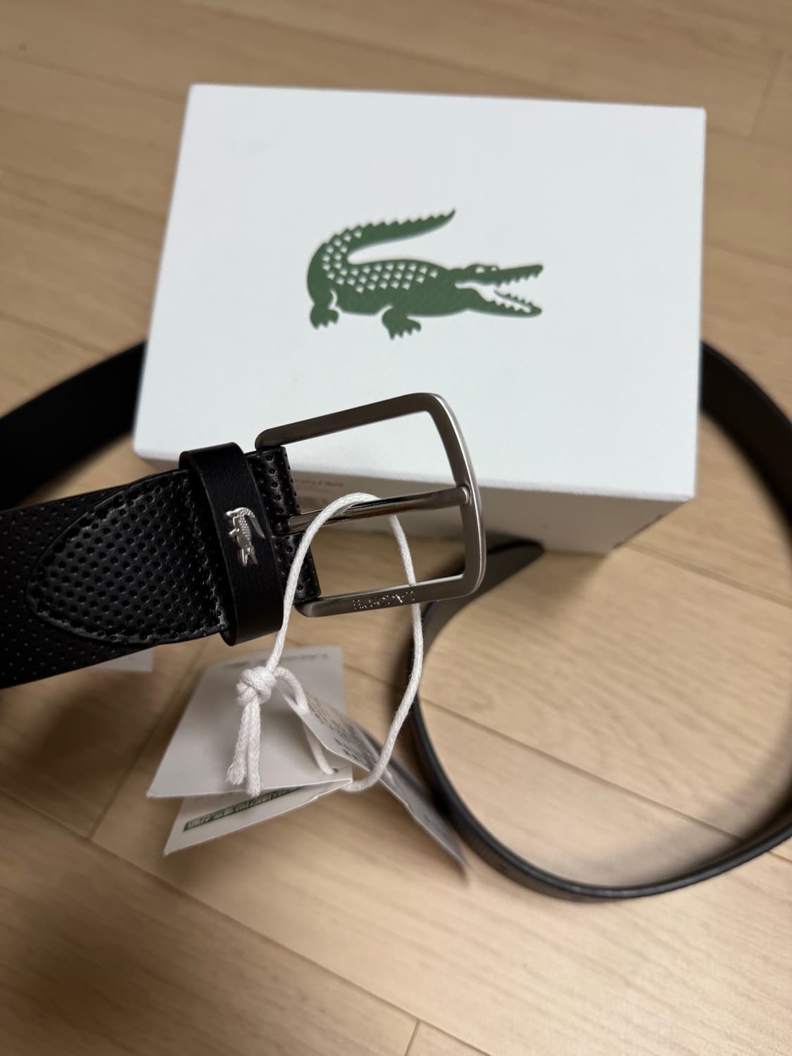 라코스테 남성 소가죽 벨트 블랙 새상품 상품이미지1