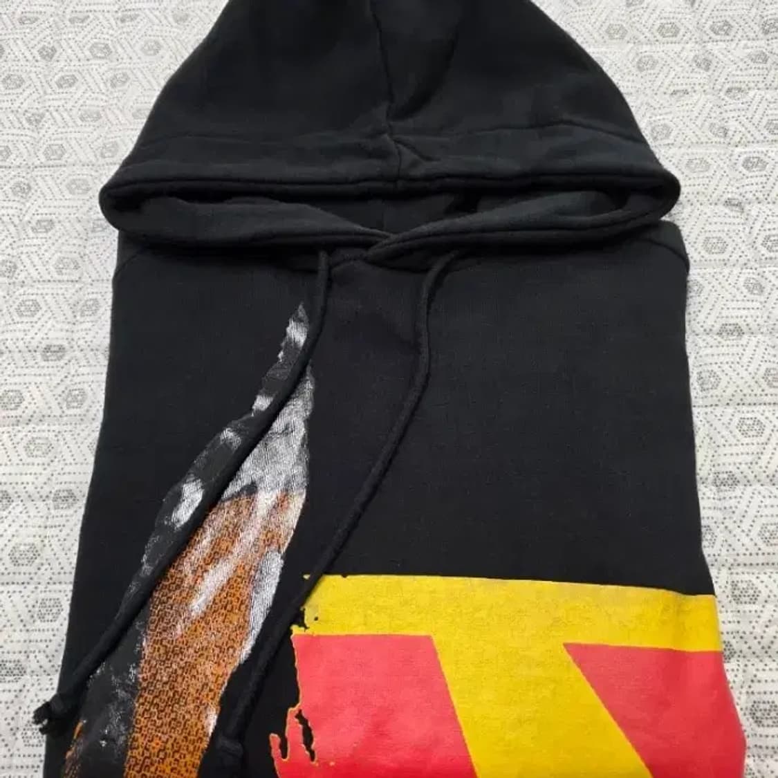 준지 블랙 프린팅 후드티 95 상품이미지10