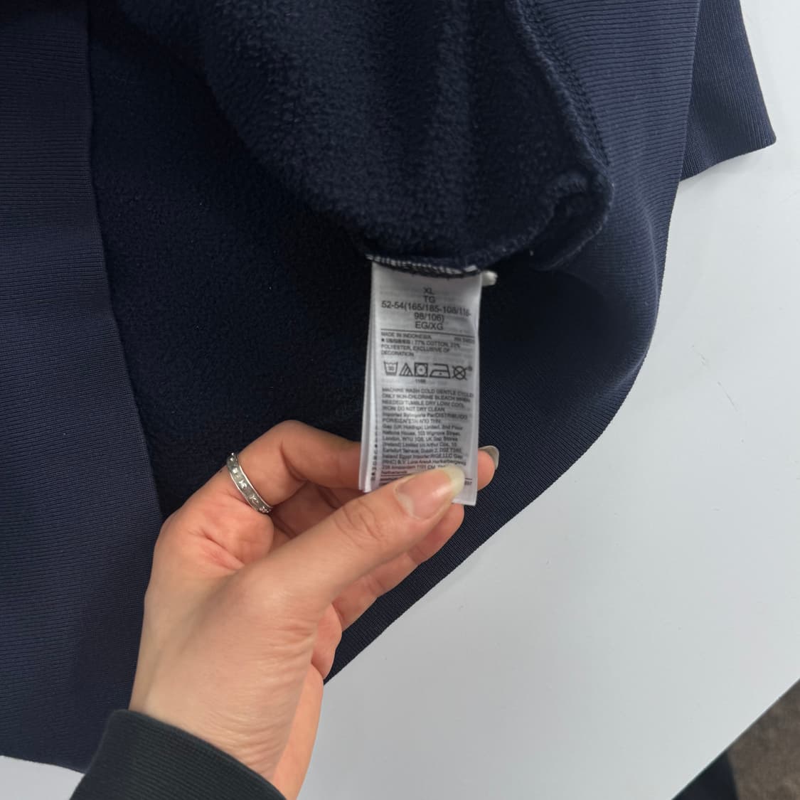 Gap 갭 그레이 로고 네이비 후드집업 상품이미지6