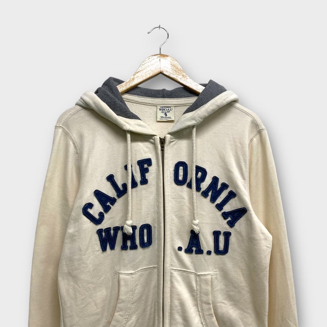 WHO.A.U 캘리포니아 후드집업 아이보리 M 상품이미지2