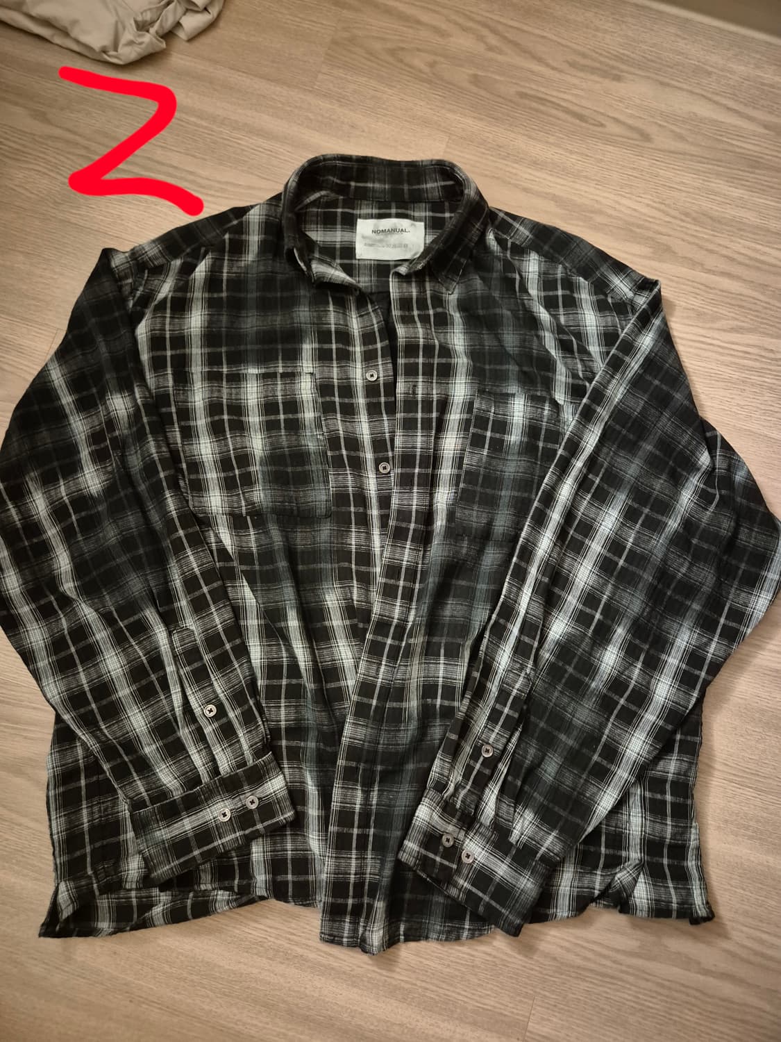 노매뉴얼 체크셔츠 L 상품이미지1
