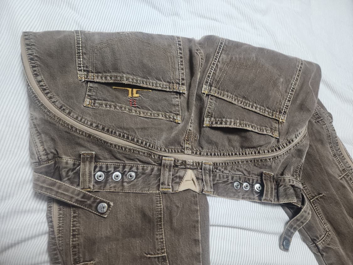 brown dragon embroidery denim 상품이미지6