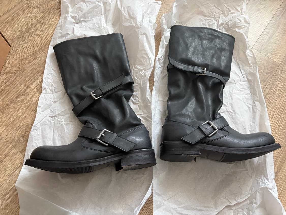 250) 네거티브쓰리 슬라우치 롱부츠 워시드블랙 상품이미지2