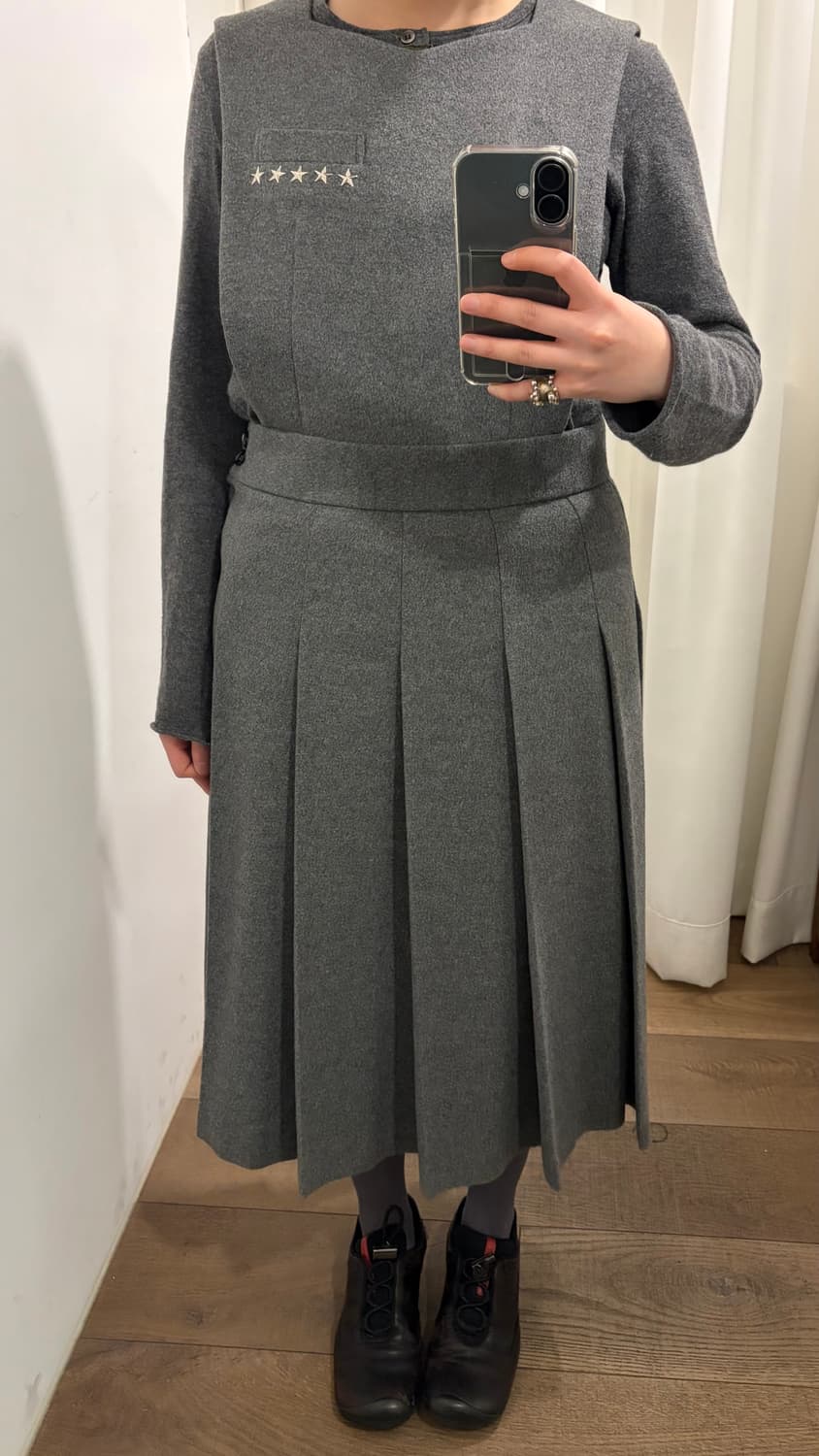 Star Stud Overall Pleats One Piece 상품이미지3