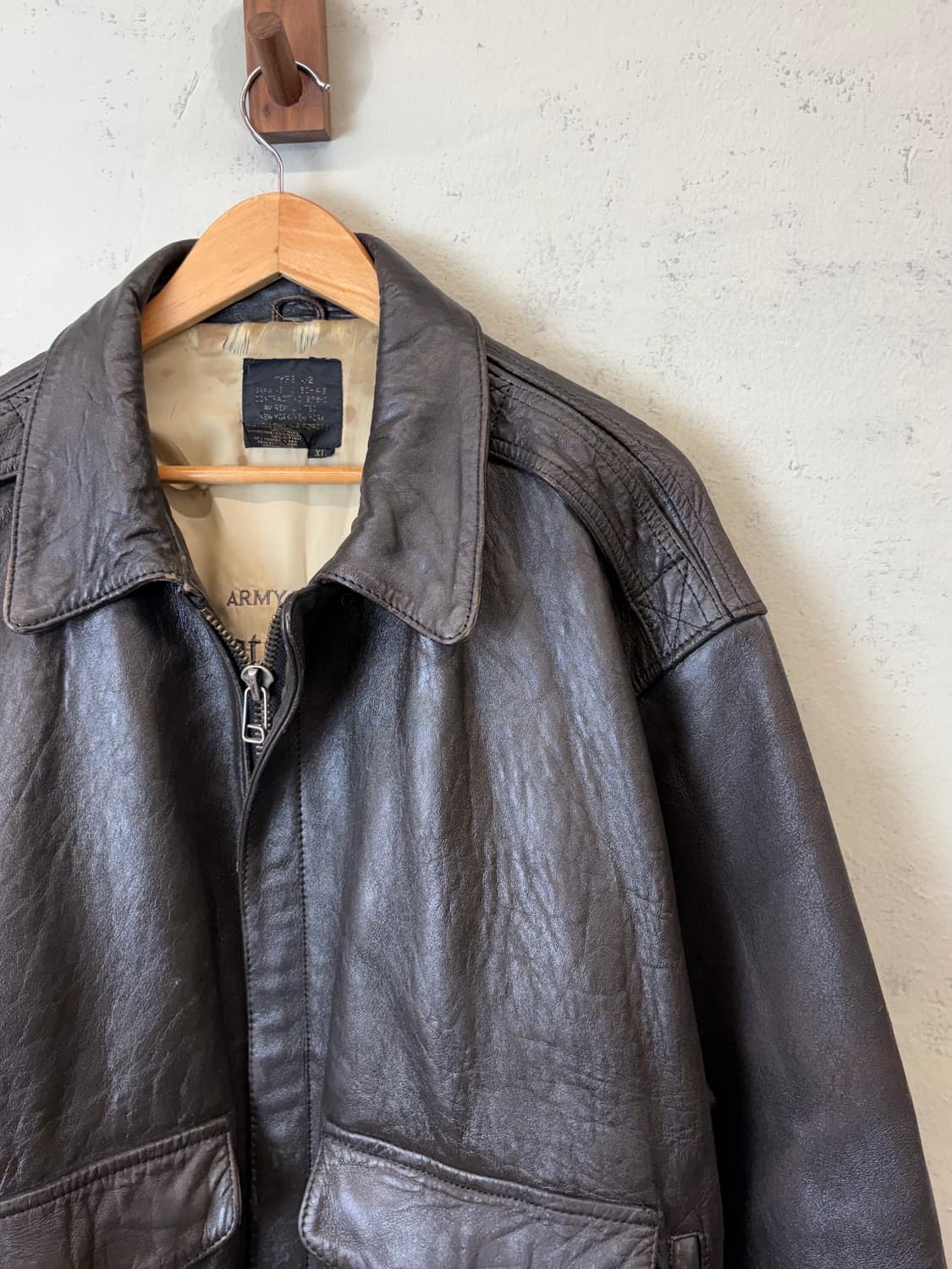 아비렉스 오리지날 A-2 레더 플라이트 자켓 상품이미지3