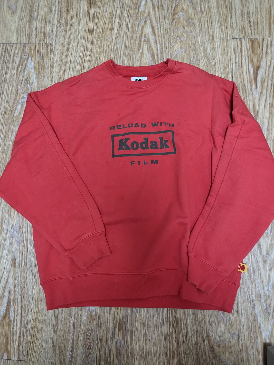 코닥 로고 필름 레터링 맨투맨 스웻셔츠 레드 XL 상품이미지3