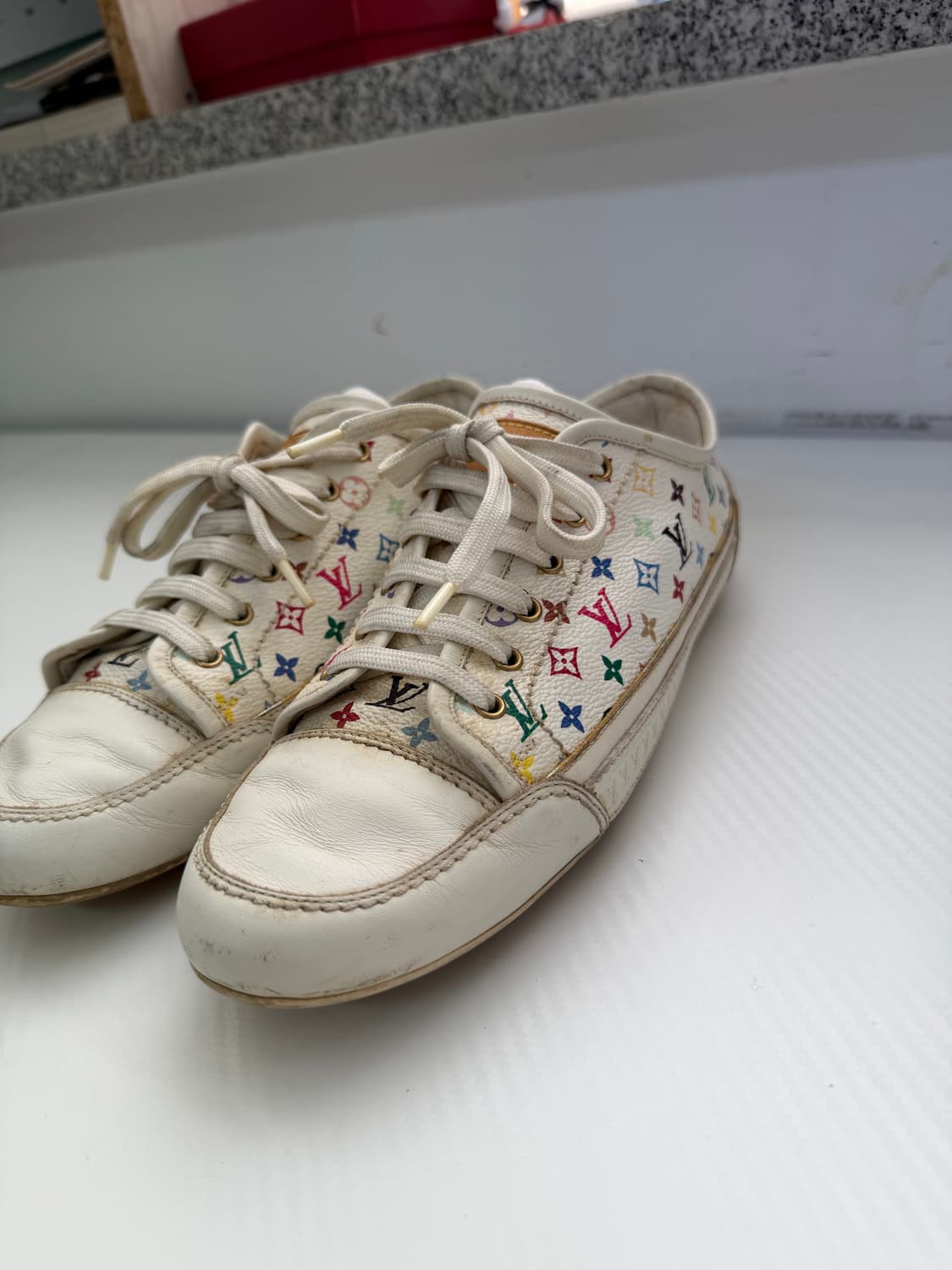 정품) 루이비통 모노그램 멀티컬러 스니커즈 36 상품이미지2