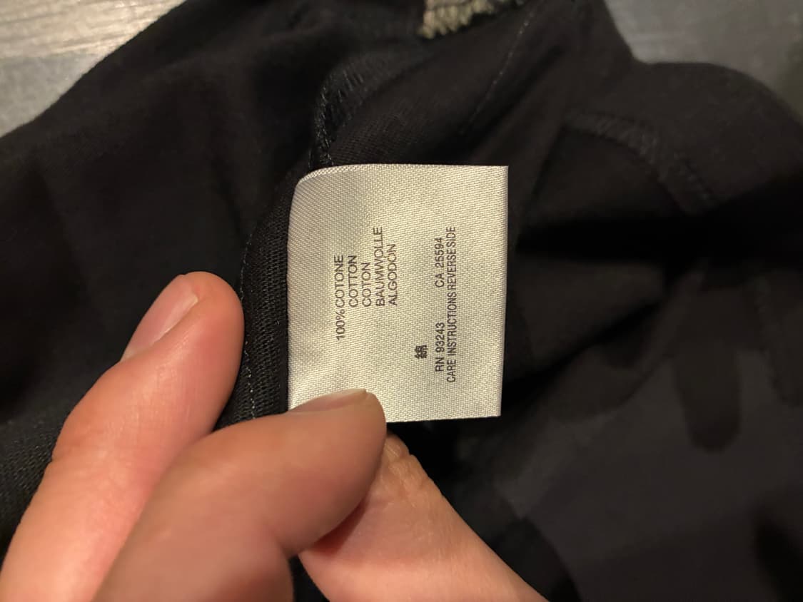 M) 아르마니 래글런 롱슬리브 블랙 상품이미지4