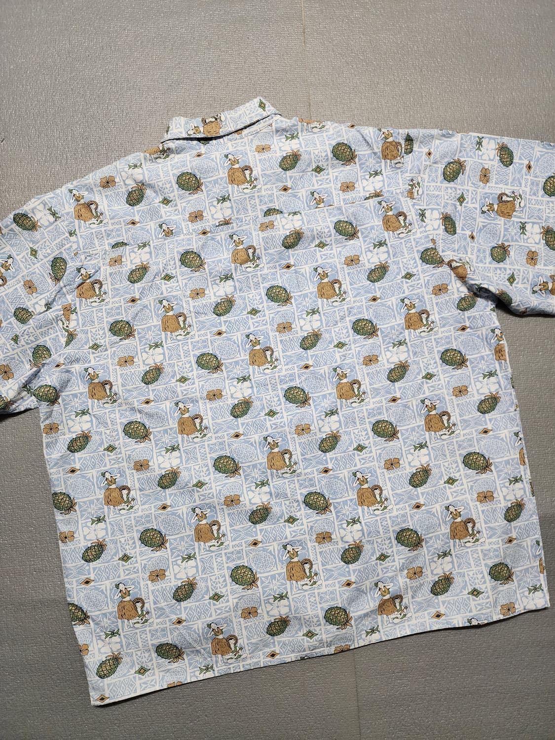 USA 빈티지 반팔 블루패턴 하와이안 셔츠 상품이미지4