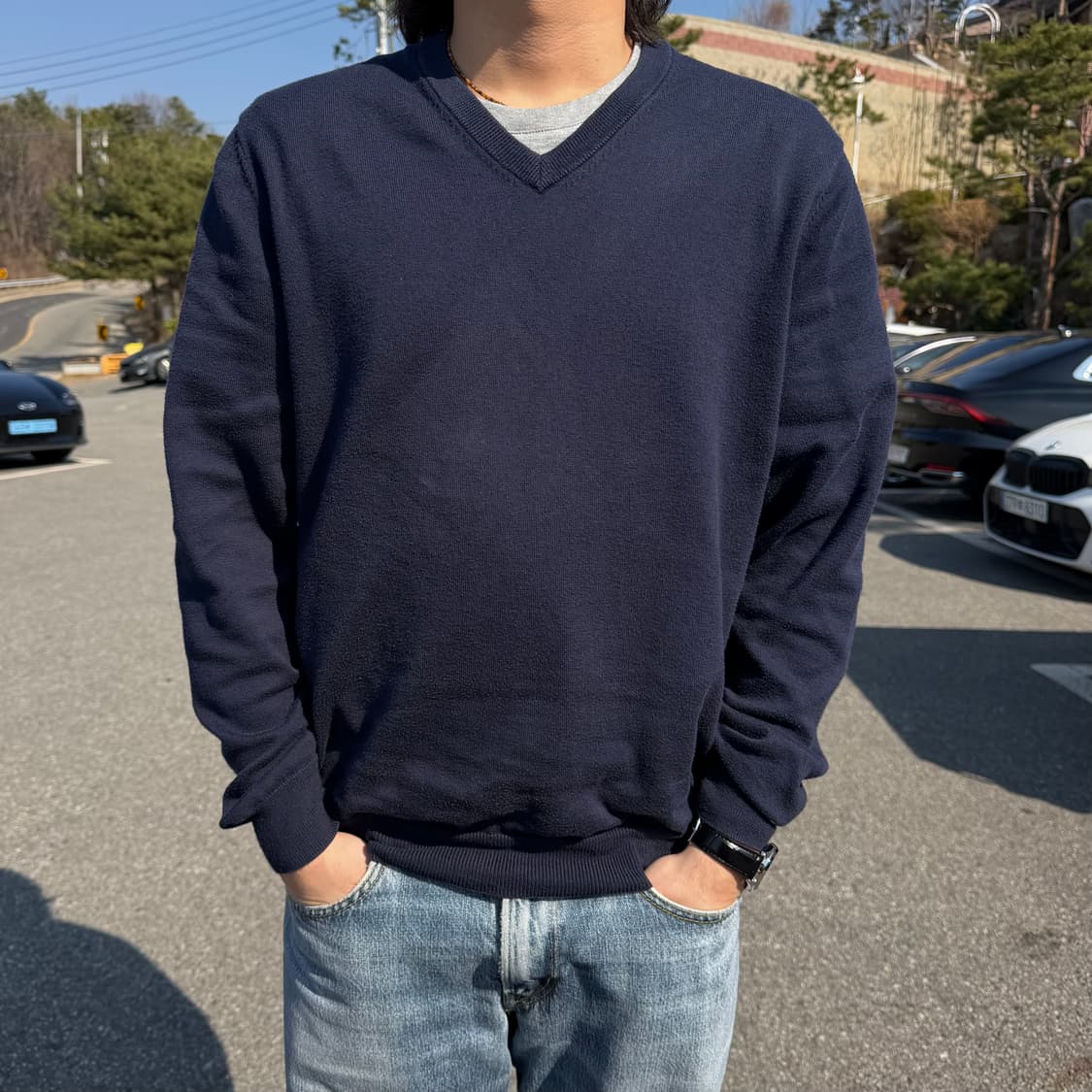 브룩스브라더스 브이넥 니트 (수피마코튼) 상품이미지1