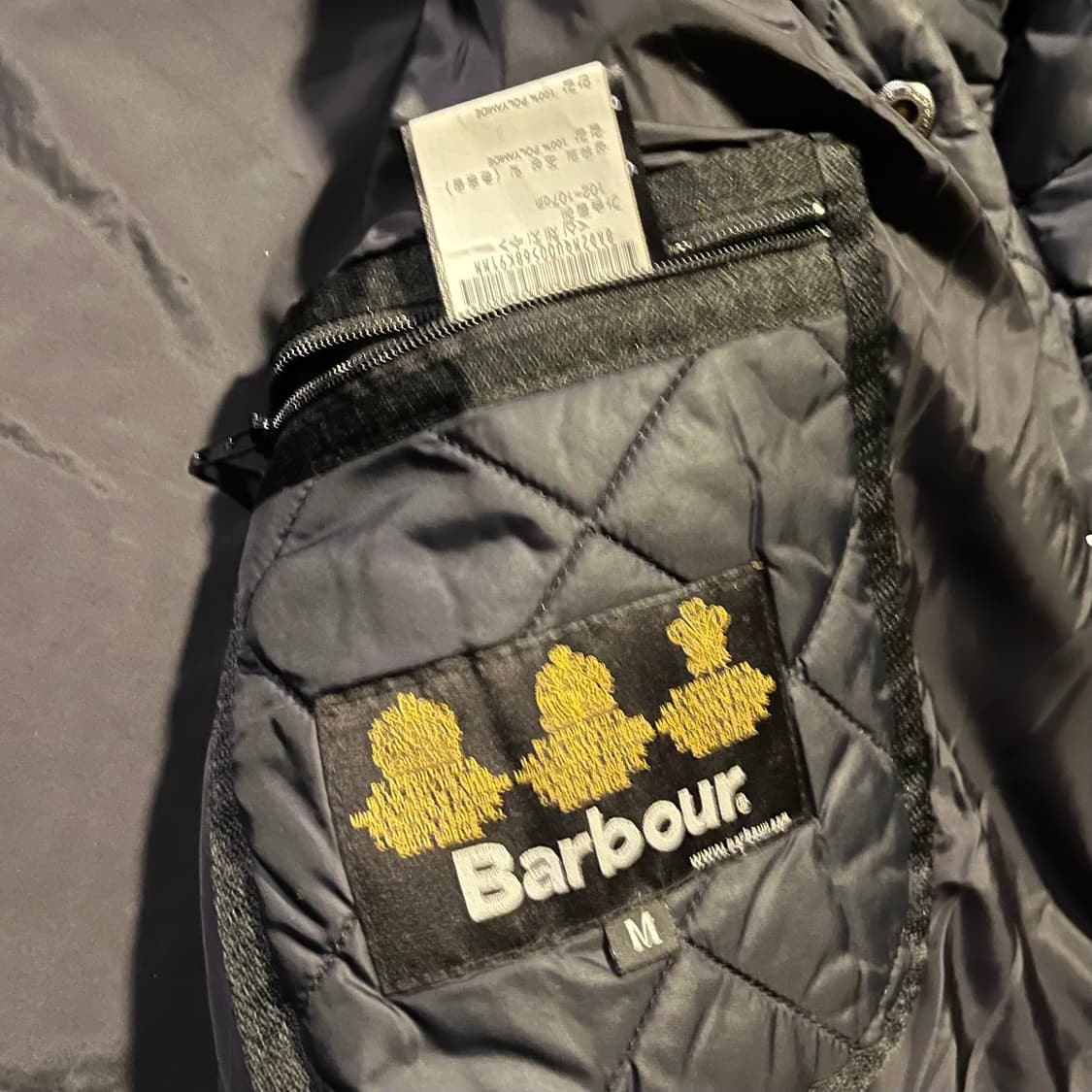 바버 Barbour 더블 포켓 퀼팅 집업 자켓 m 상품이미지6