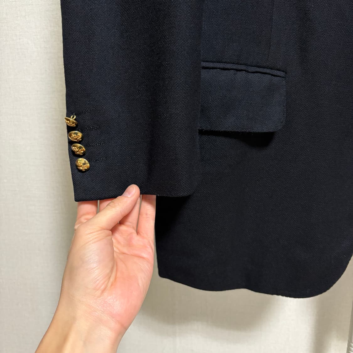에르메네질도 제냐 캐시미어 울 금장 블레이저 / 네이비, 52 상품이미지5