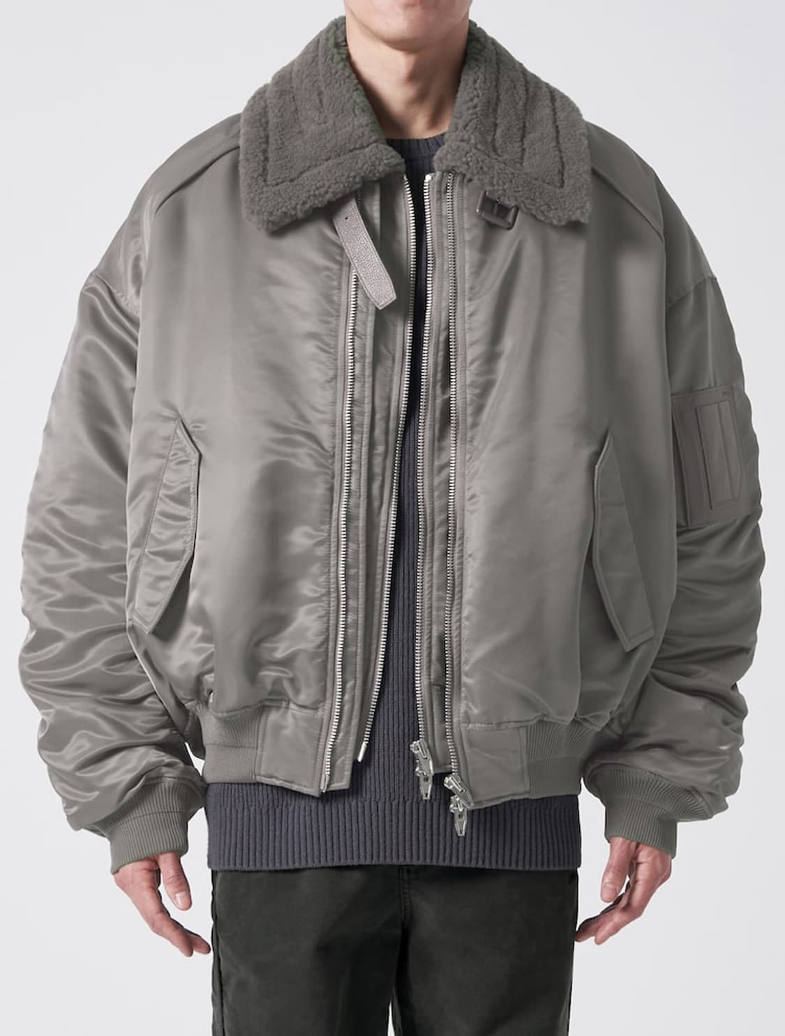 준지 무스탕 마원 그레이 46 상품이미지1