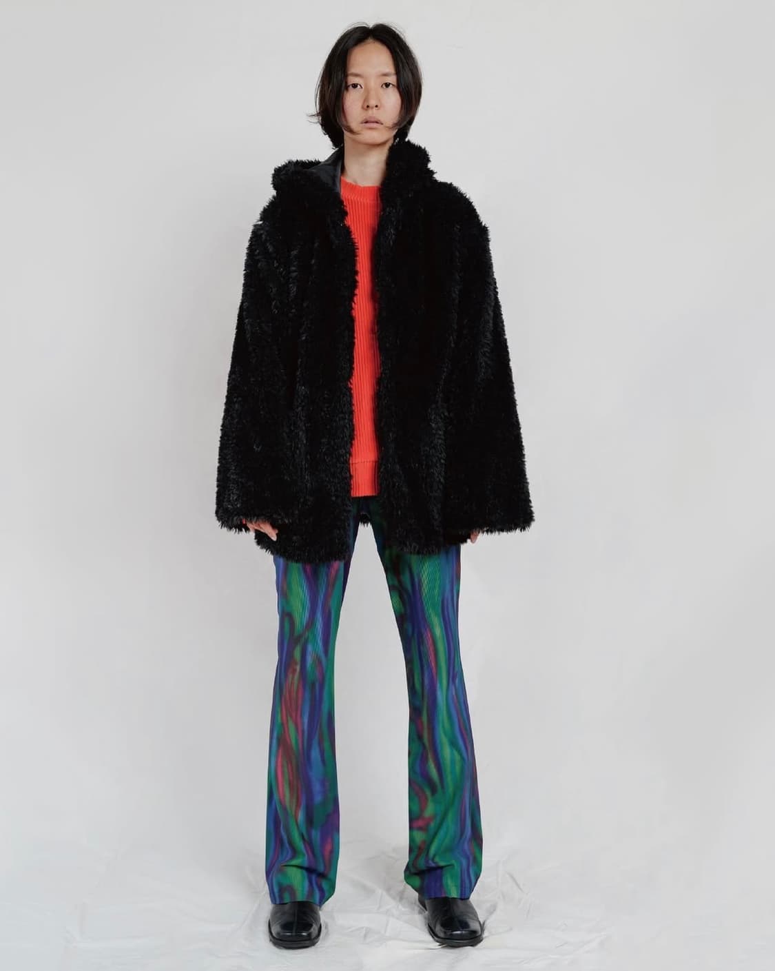 Enzo Blues FAUX FUR HOODED COAT 상품이미지5