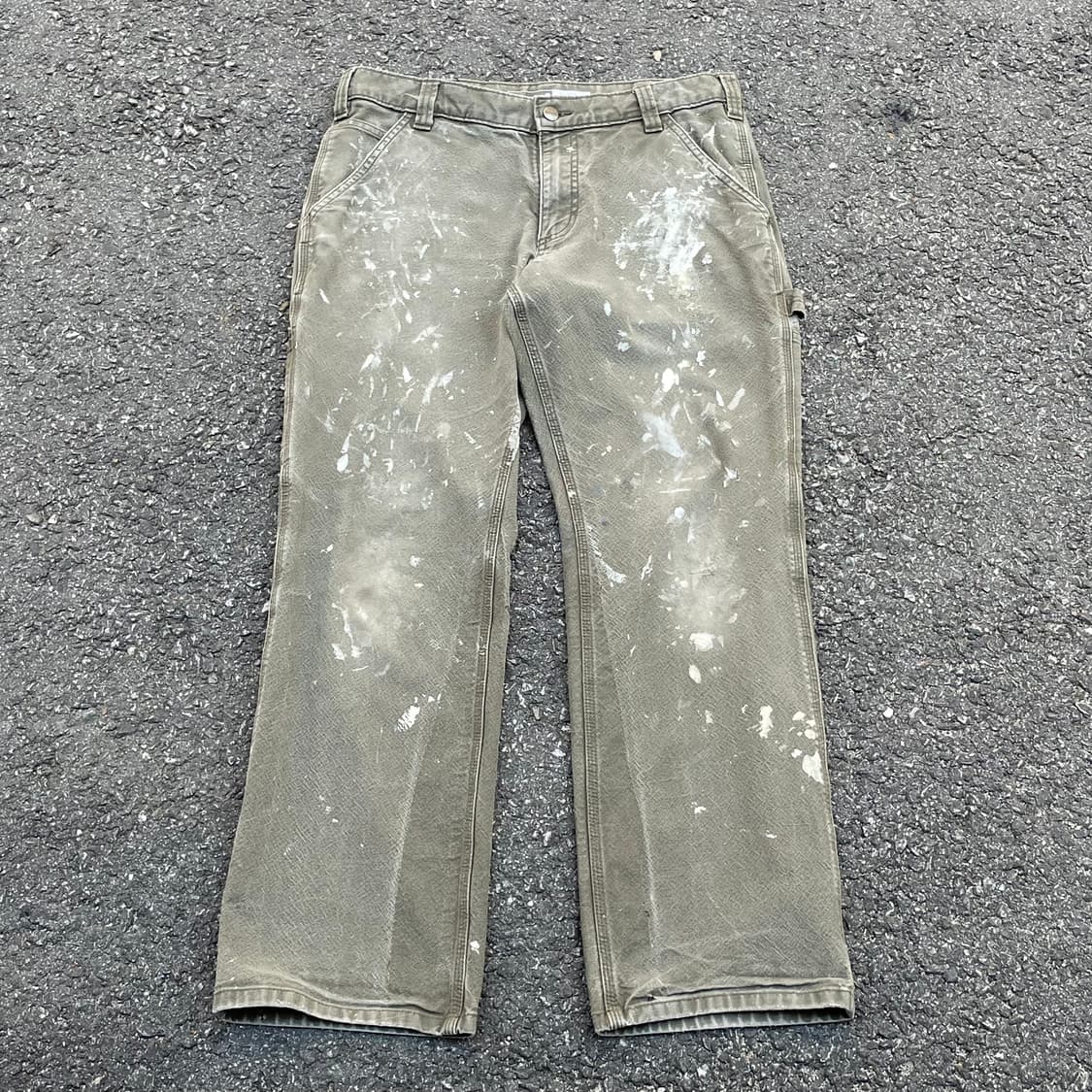 Carhartt 헤비 워크 카팬터 팬츠 카키 p160 상품이미지1