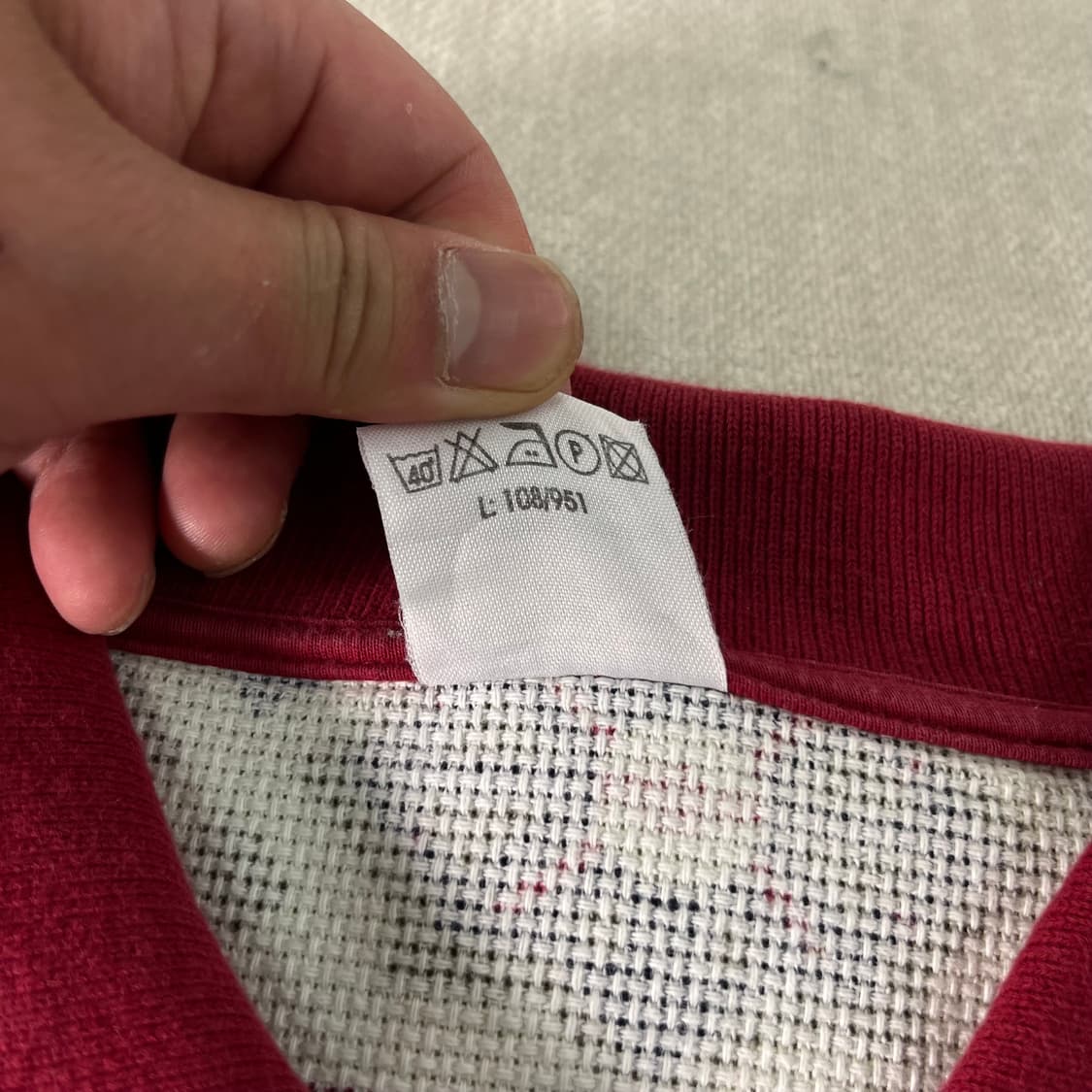 105 00s 빈티지 패턴 카라 코튼 니트  상품이미지4