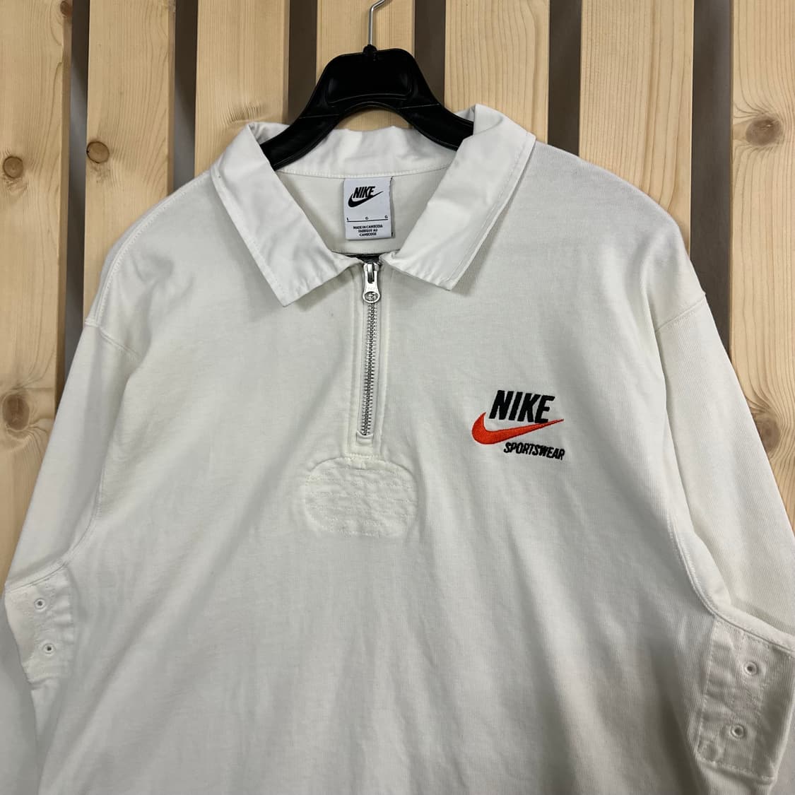 (L) 나이키 반집업 화이트 럭비티 상품이미지5