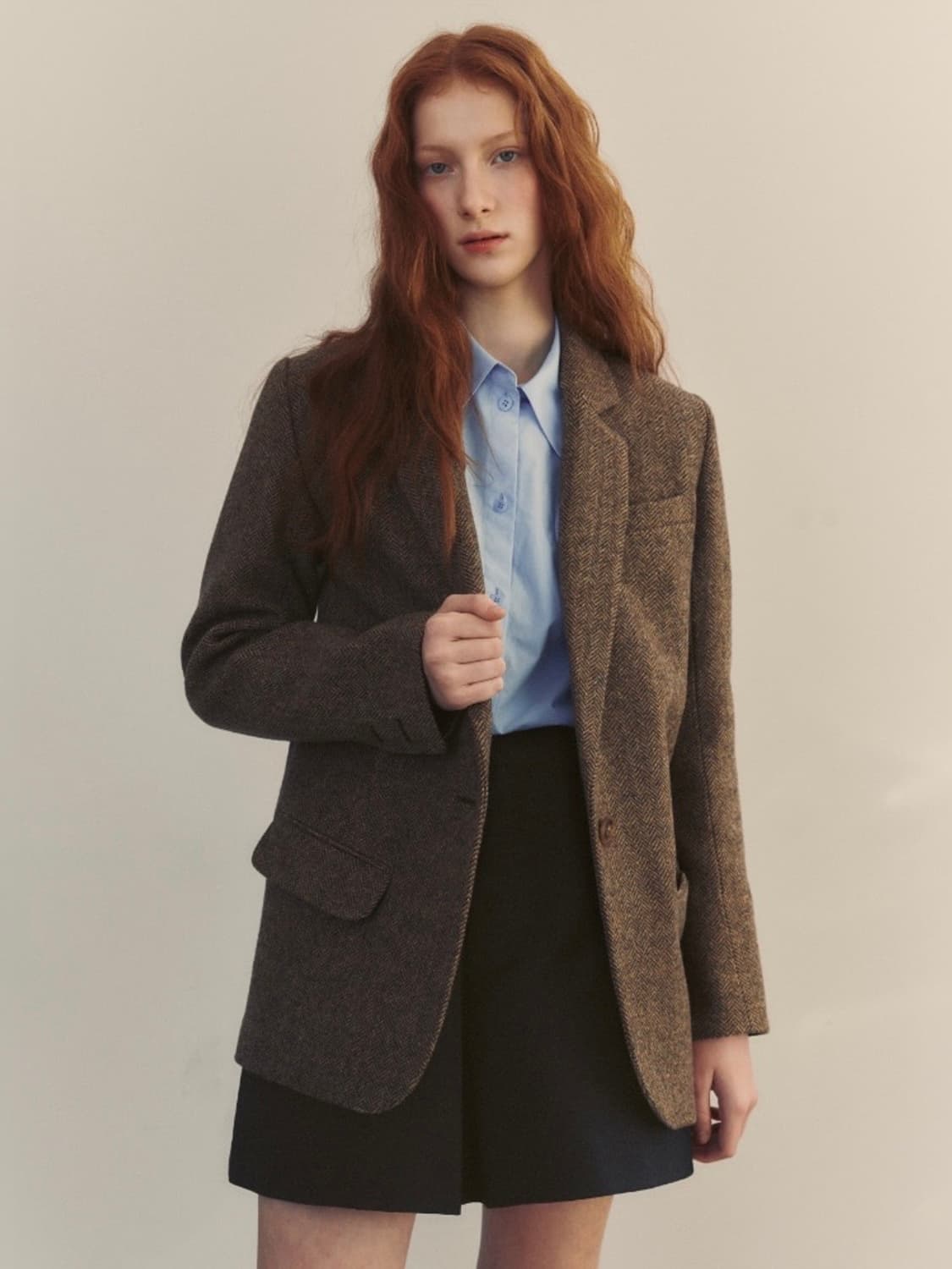 앤유 헤링본 울 자켓 (andyou) 상품이미지1