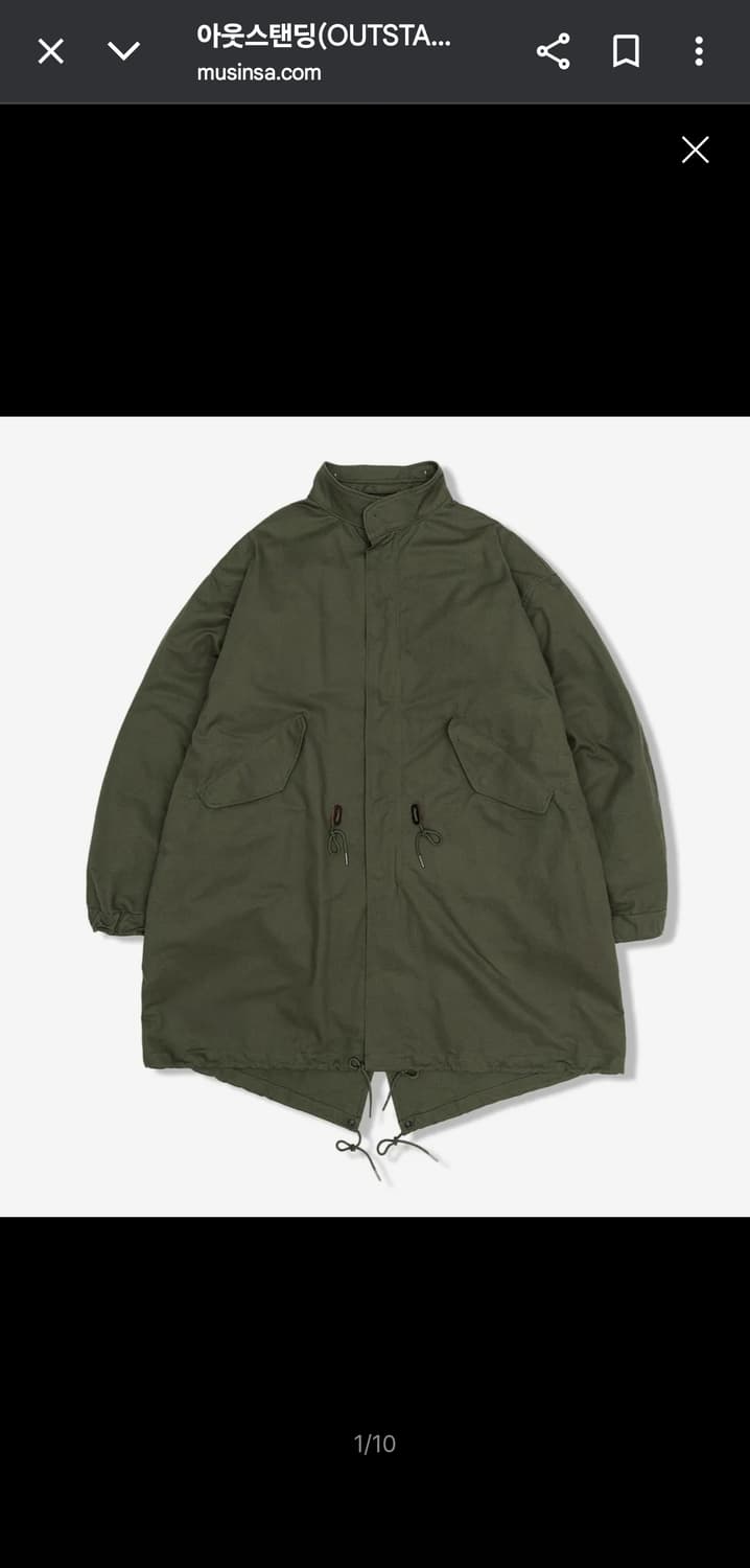 아웃스탠딩 피쉬테일 파카 올리브 상품이미지1