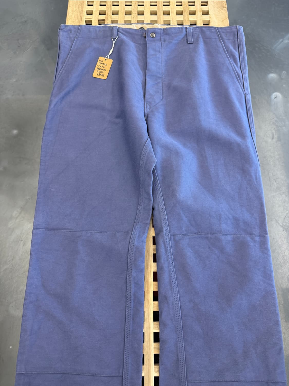 OLD VINTAGE ROFA GREY BLUE 더블니 프렌치워크팬츠 상품이미지3