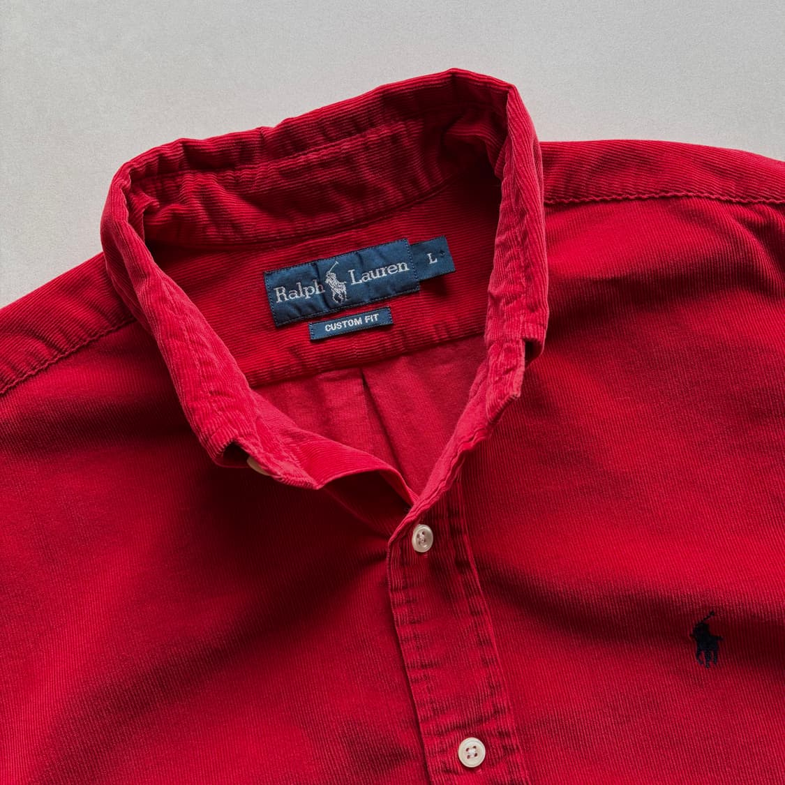 [L]폴로 랄프로렌 레드 코듀로이 셔츠 상품이미지7