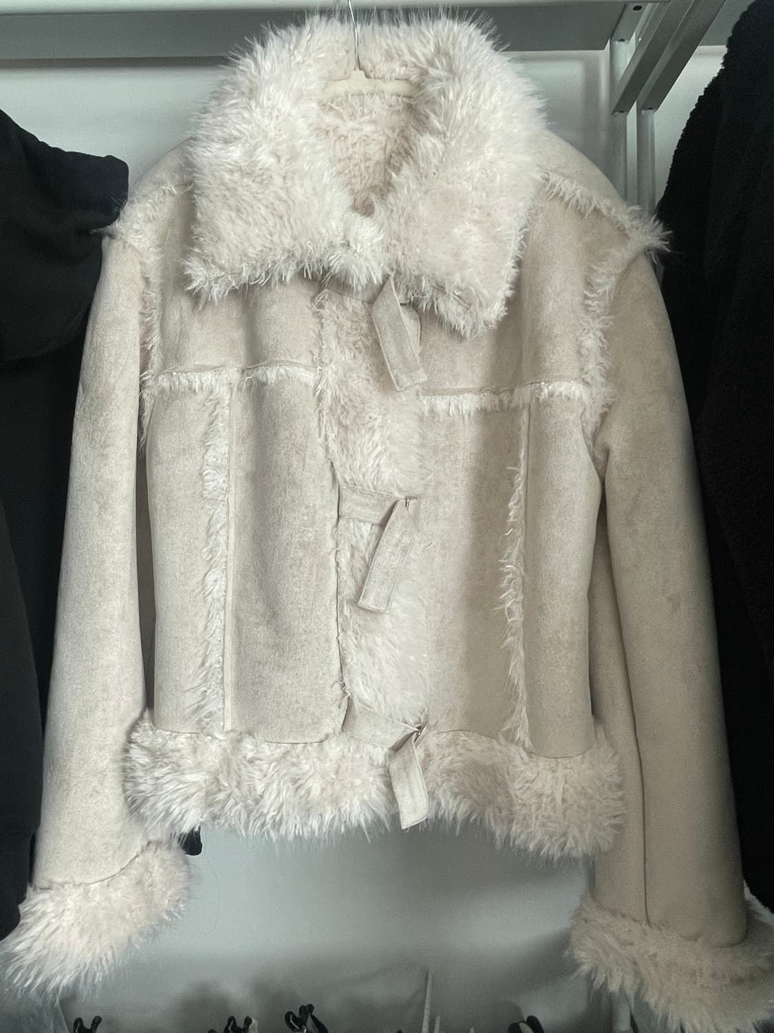 스웨이드 퍼 버클 무스탕 상품이미지5