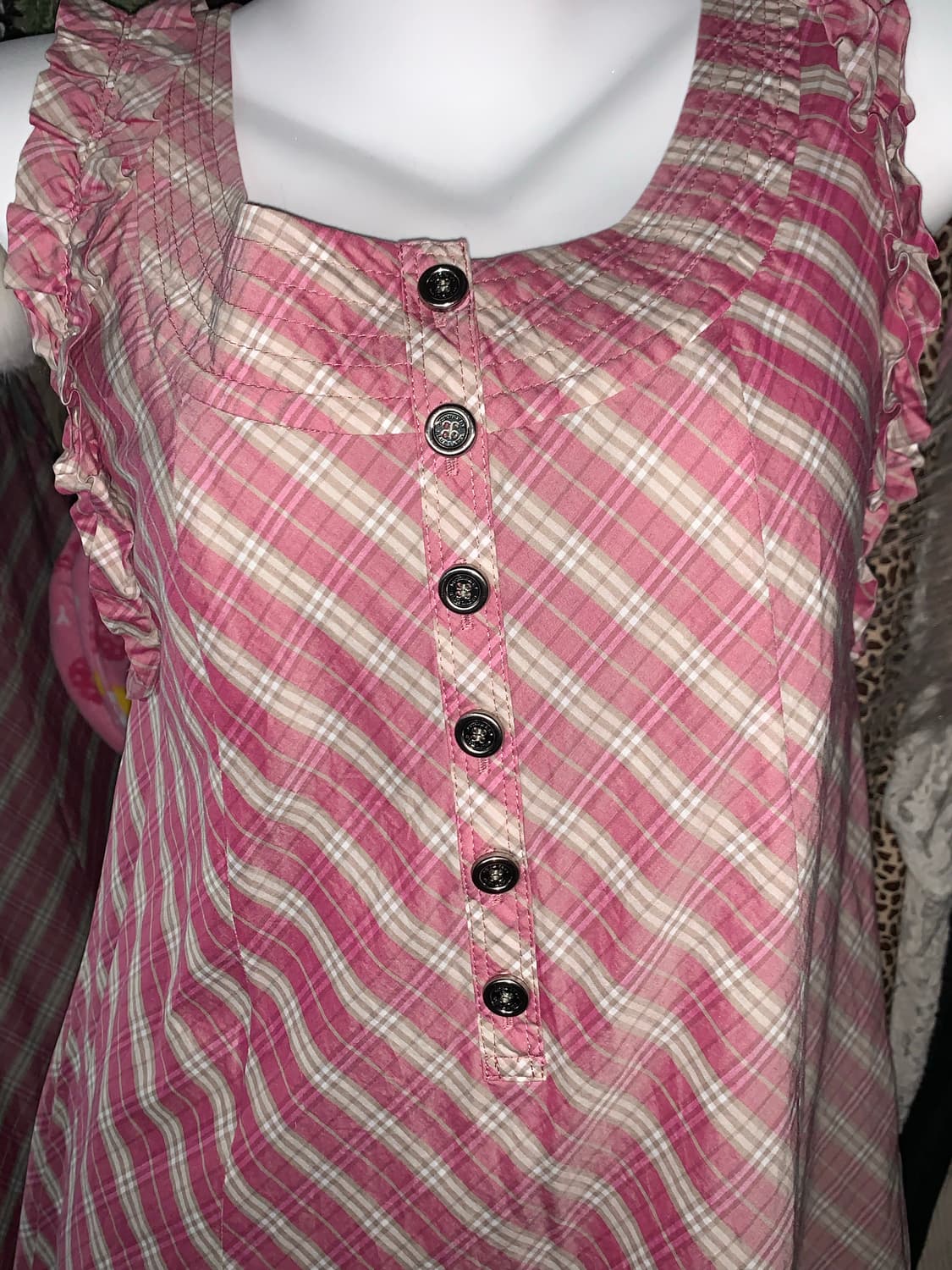 버버리 블루라벨 프릴 버튼 원피스 상품이미지2