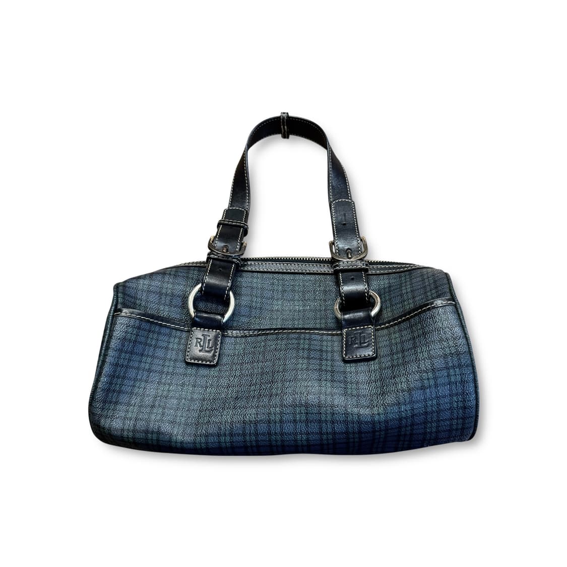 폴로 랄프로렌 타탄 체크 패턴 가죽 보스턴 토트백 상품이미지2