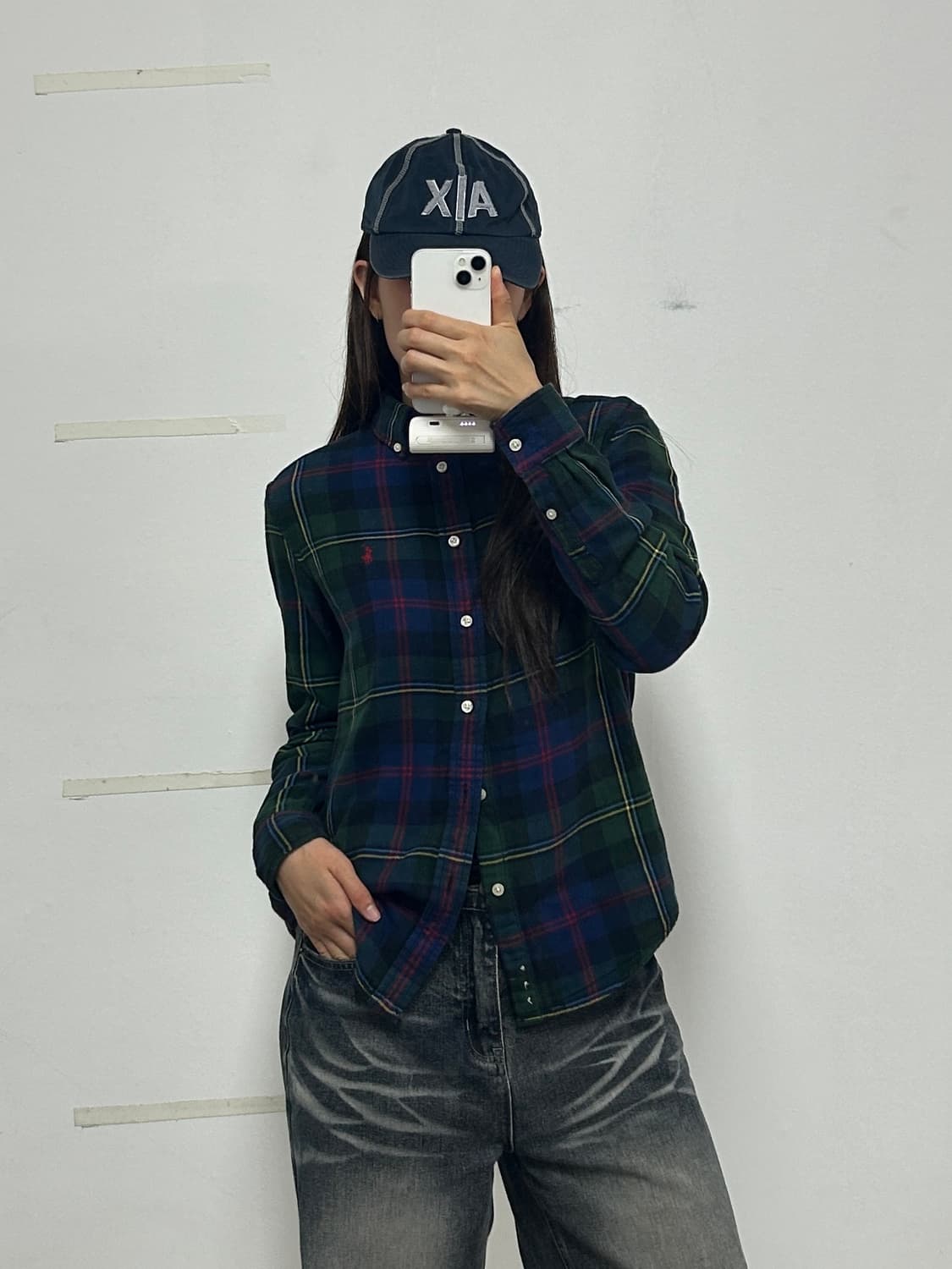 폴로 랄프로렌 포니로고 타탄 체크 셔츠 상품이미지1