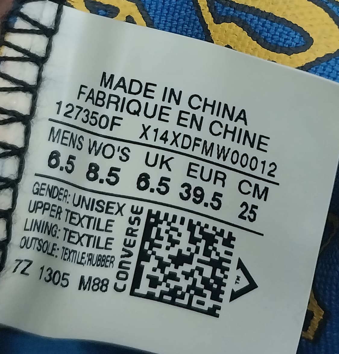 컨버스 X DC 코믹스 슈퍼맨 척 테일러 올스타 250mm 상품이미지10