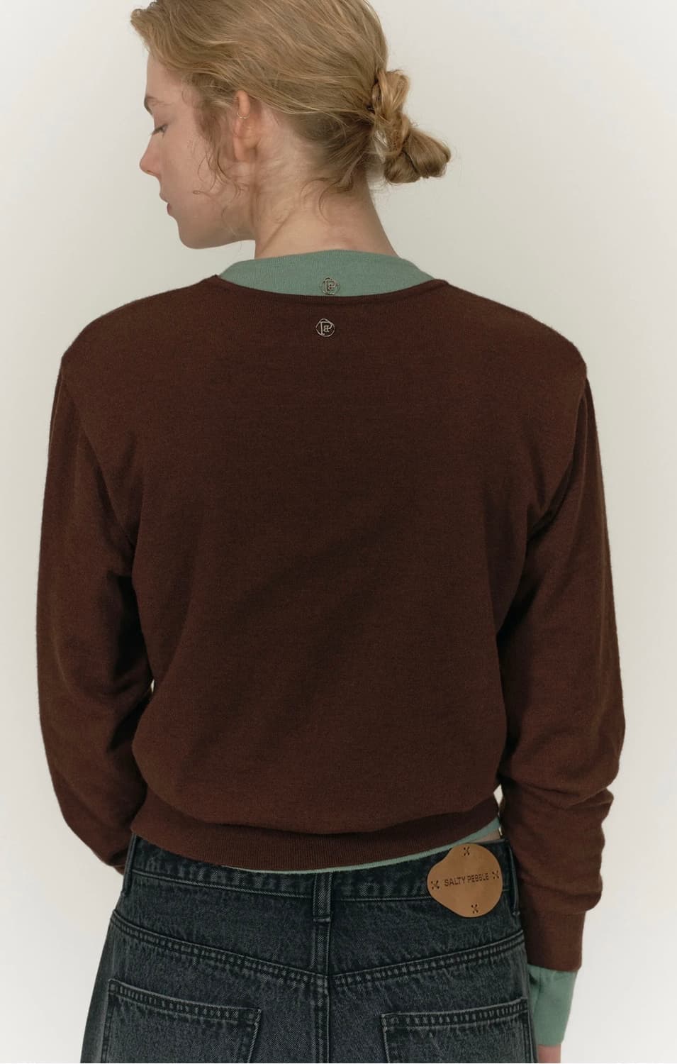 새상품) 솔티페블 투웨이 버튼 가디건 상품이미지3